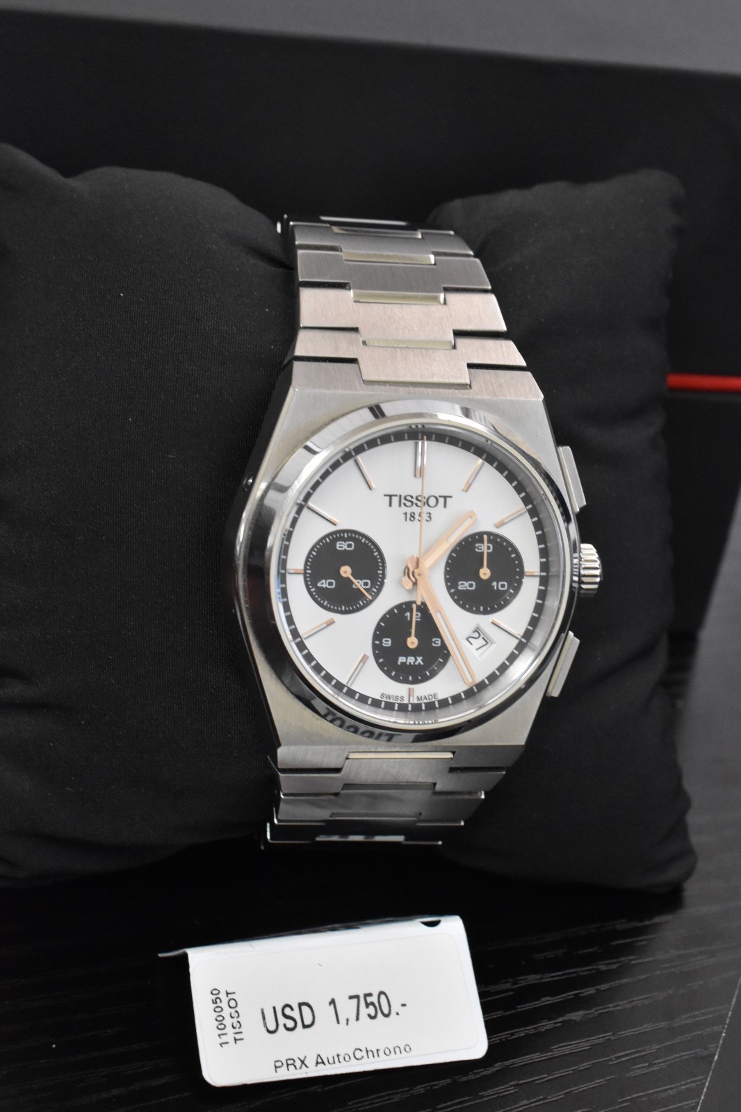 Tissot 1853 PRX Auto Chrono 42mm White Dial Watch w/Box T137.427.11.011.00