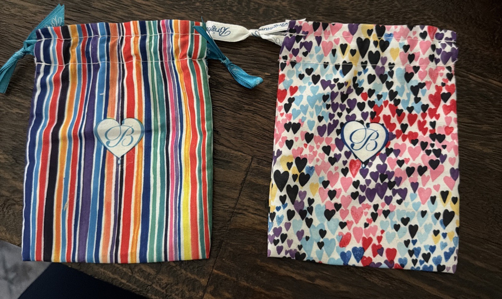 2 Brighton Cloth Fabric Jewelry Storage Gift Bags Drawstring Pouch free shipping