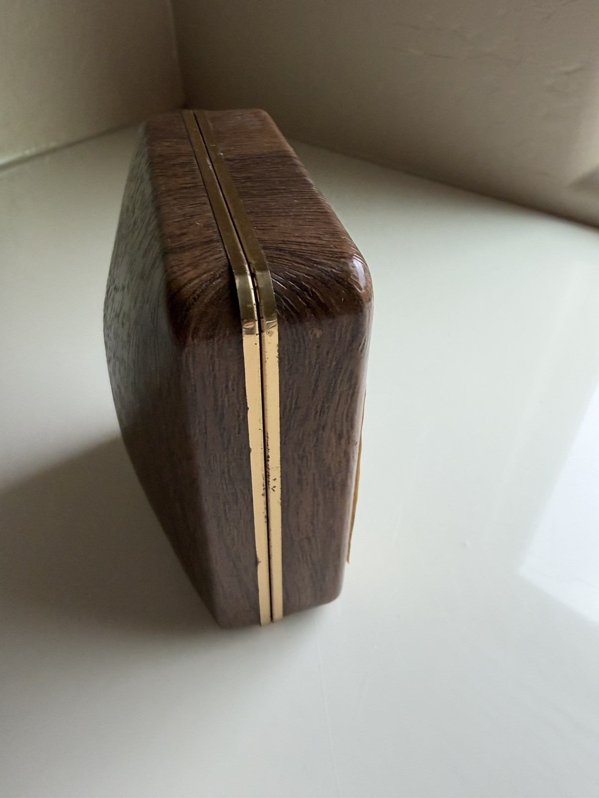 Vintage TIMEX Electric Watch Presentation Box Wood Grain Red Liner Papers Tag