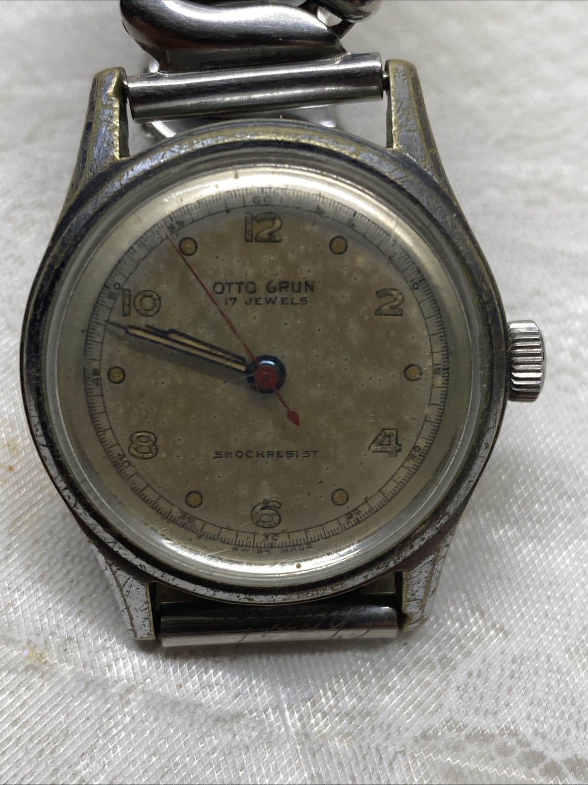 Otto Grun Vintage 1940s Manual Wind Mechanical Watch Works