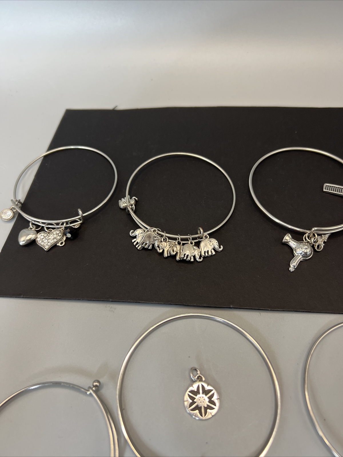 20- Bangle Bracelets w/Charms (11-C&B “Christopher & Banks” & 7 Un-Marked) M2164