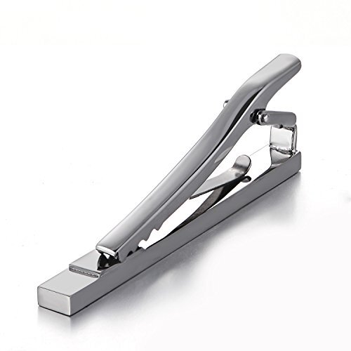 Men’s Tie Bar Clip 2.38″ Inches Handmade Brass Metal Clasps Regular Gun Black