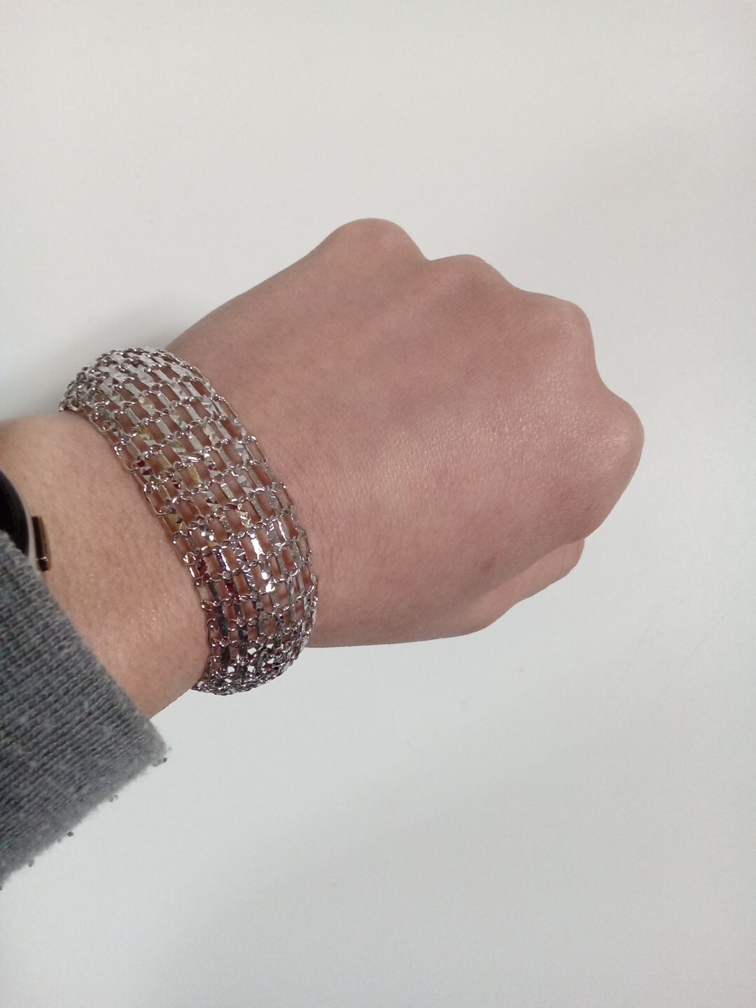Technibond Sterling Silver Diamond Cut Tapestry 6.5″ Bracelet – B23