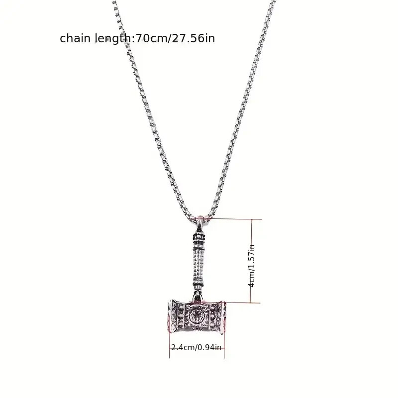Titanium Steel Hammer Necklace, Retro Domineering Fashion For Men