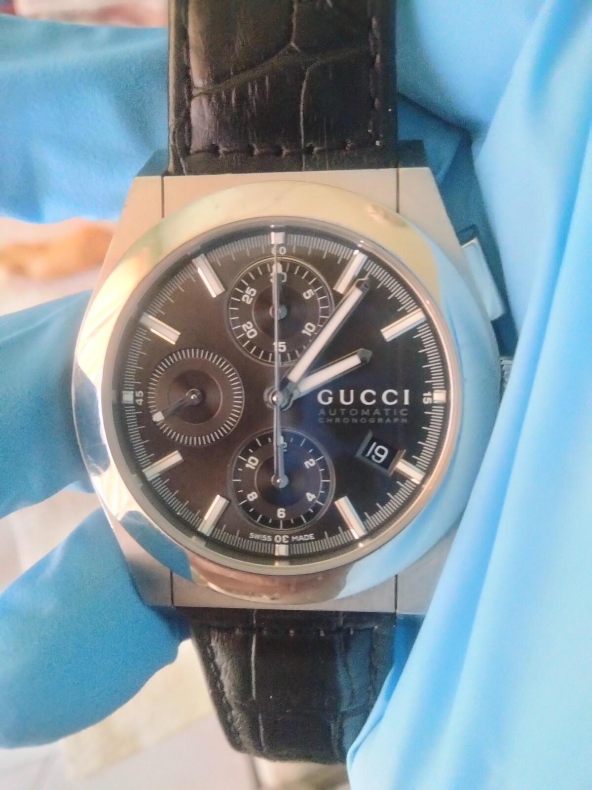 Gucci Pantheon 115.2 Men Automatic 44 mm Chronograph YA115205 Watch $2495