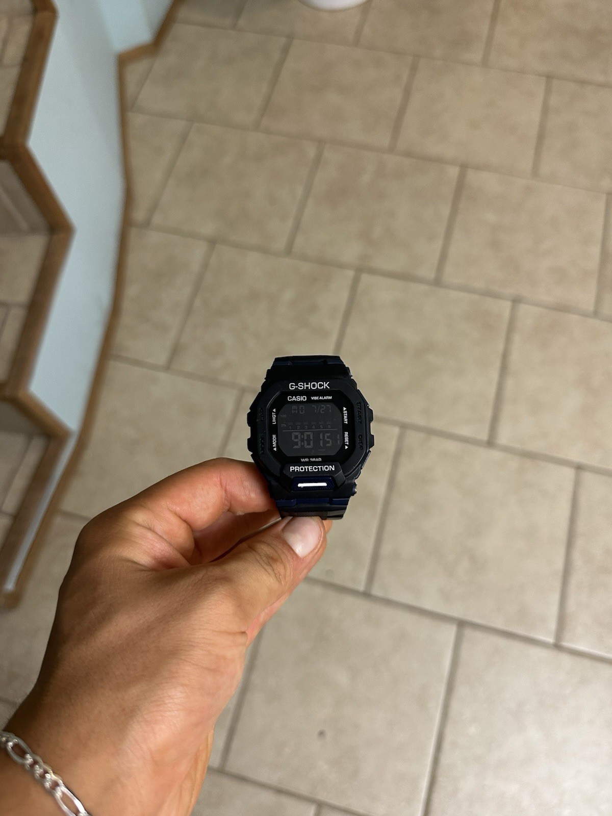 Casio G-Shock GBD-200-1 Digital Watch Bluetooth, Black/blue