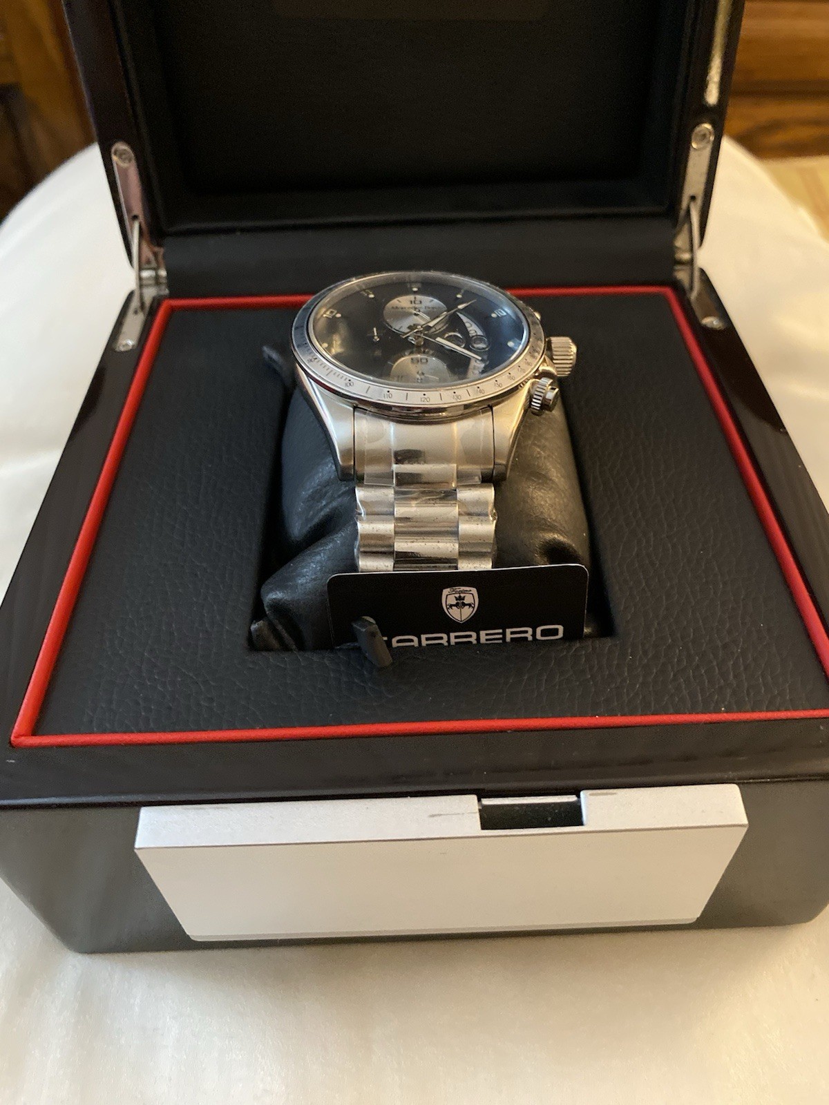 Mercedes-Benz Carrero Chronograph RARE SWISS Watch Ronda Limited Ed Stainless S