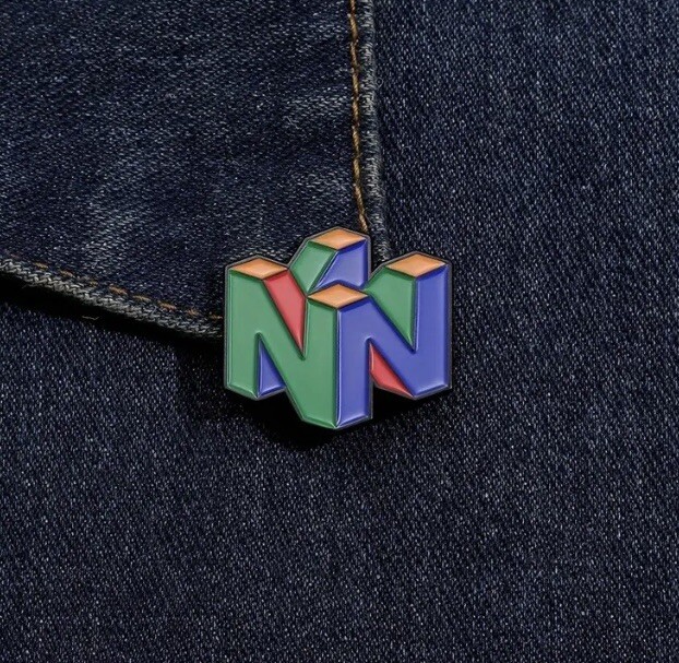 Nintendo 64 logo enamel pin Video Games Mario