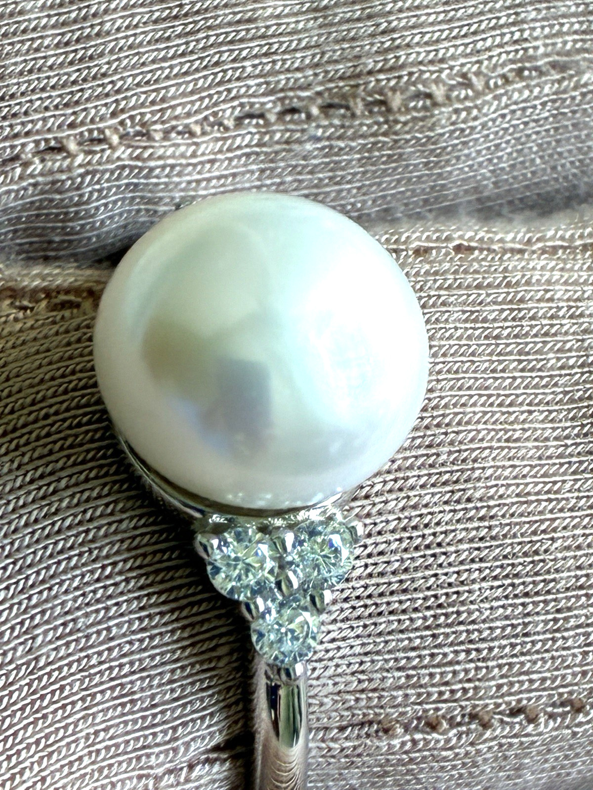 HONORA CULTURED PEARL WITH DIAMONIQUE CZ GEMSTONE RING, SIZE 11 (M5059-62)