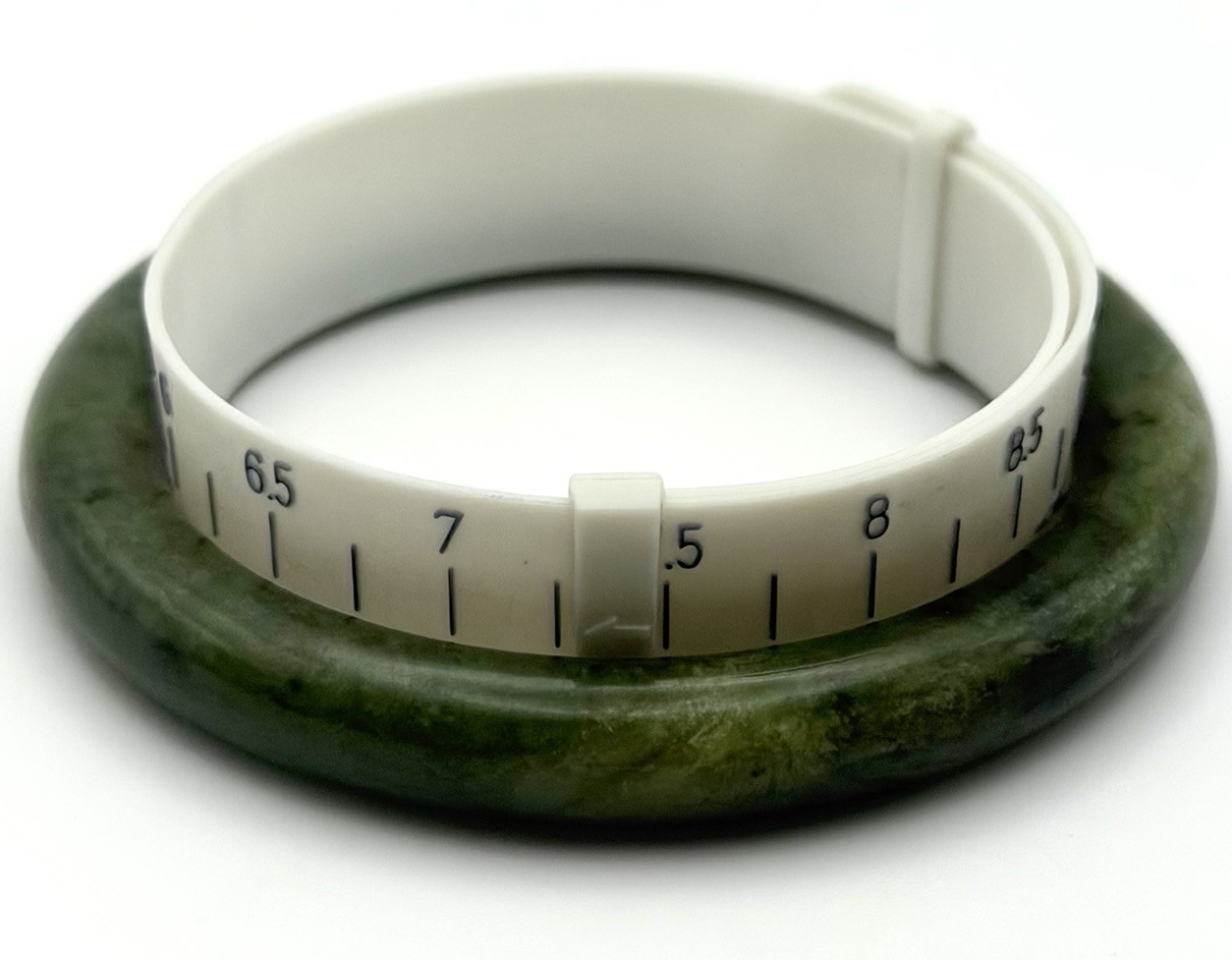 Vintage Natural Jade Bangle Bracelet Dark Green Presidium Tested 49g Size 7.25