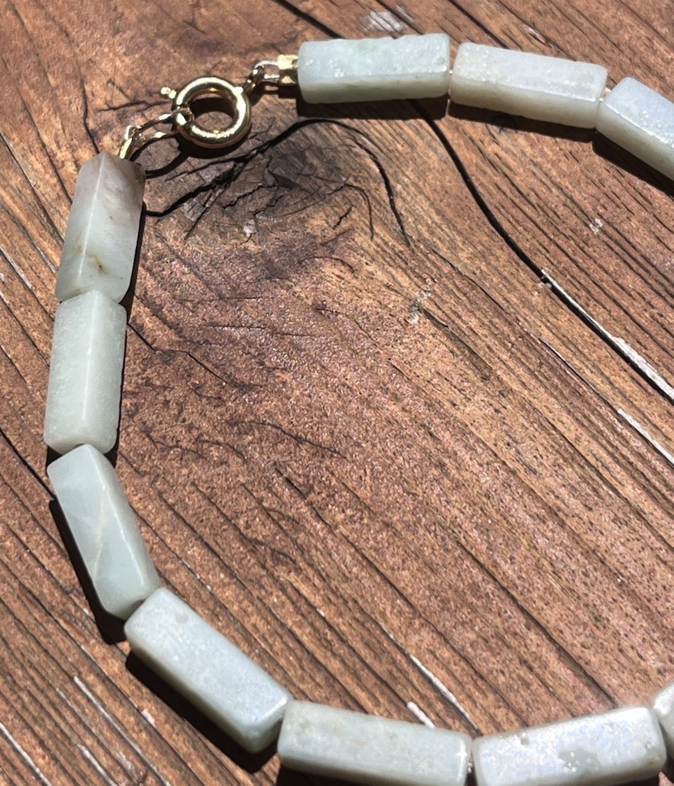 Brazilian Amazonite 7.5” Bracelet / 12k Gold Filled Components / Not Enhanced