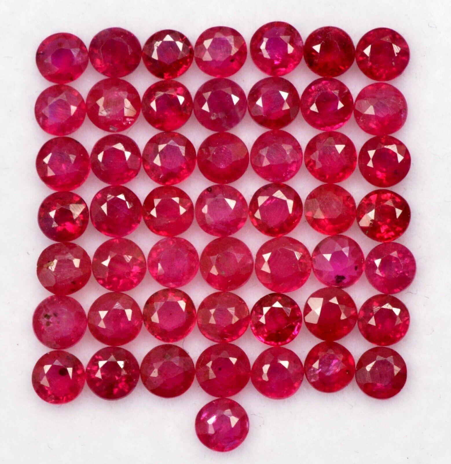 NATURAL RED RUBY 3 MM ROUND FACETED CUT LOOSE EGL CERTIFIED GEMSTONE 10 PCS