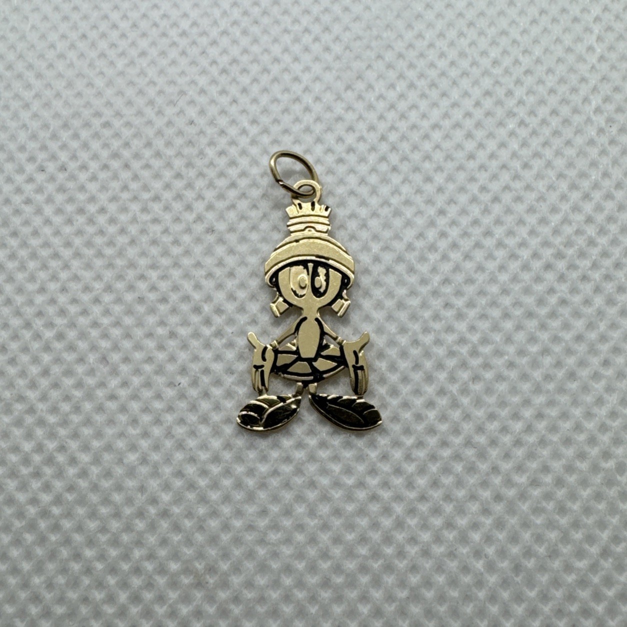 MA 14K Yellow Gold Fine Jewelry Warner Bros Marvin The Martian Pendant