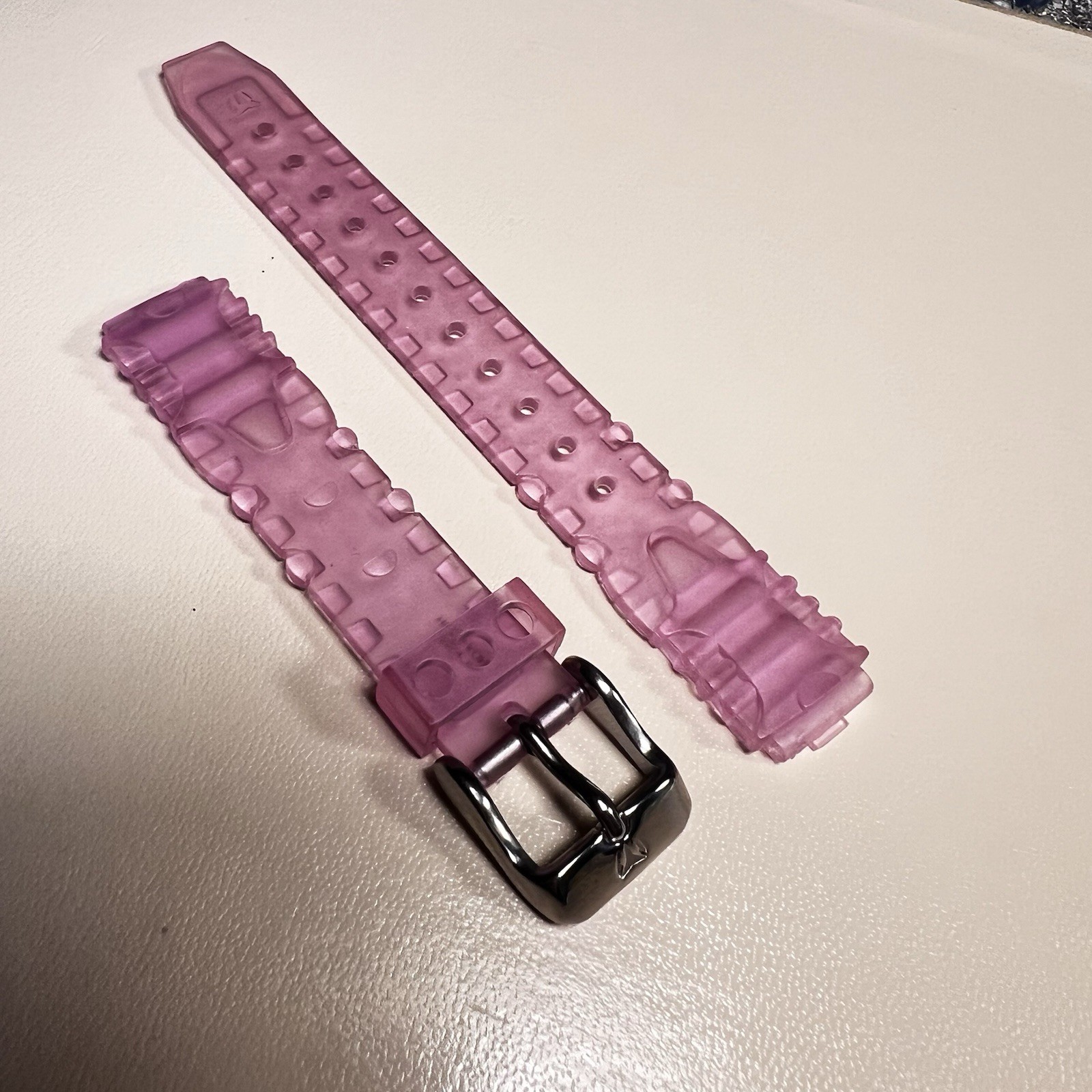 Authentic TechnoMarine Pink Silicone Rubber Watch Strap Band 13mm/ 110x60mm