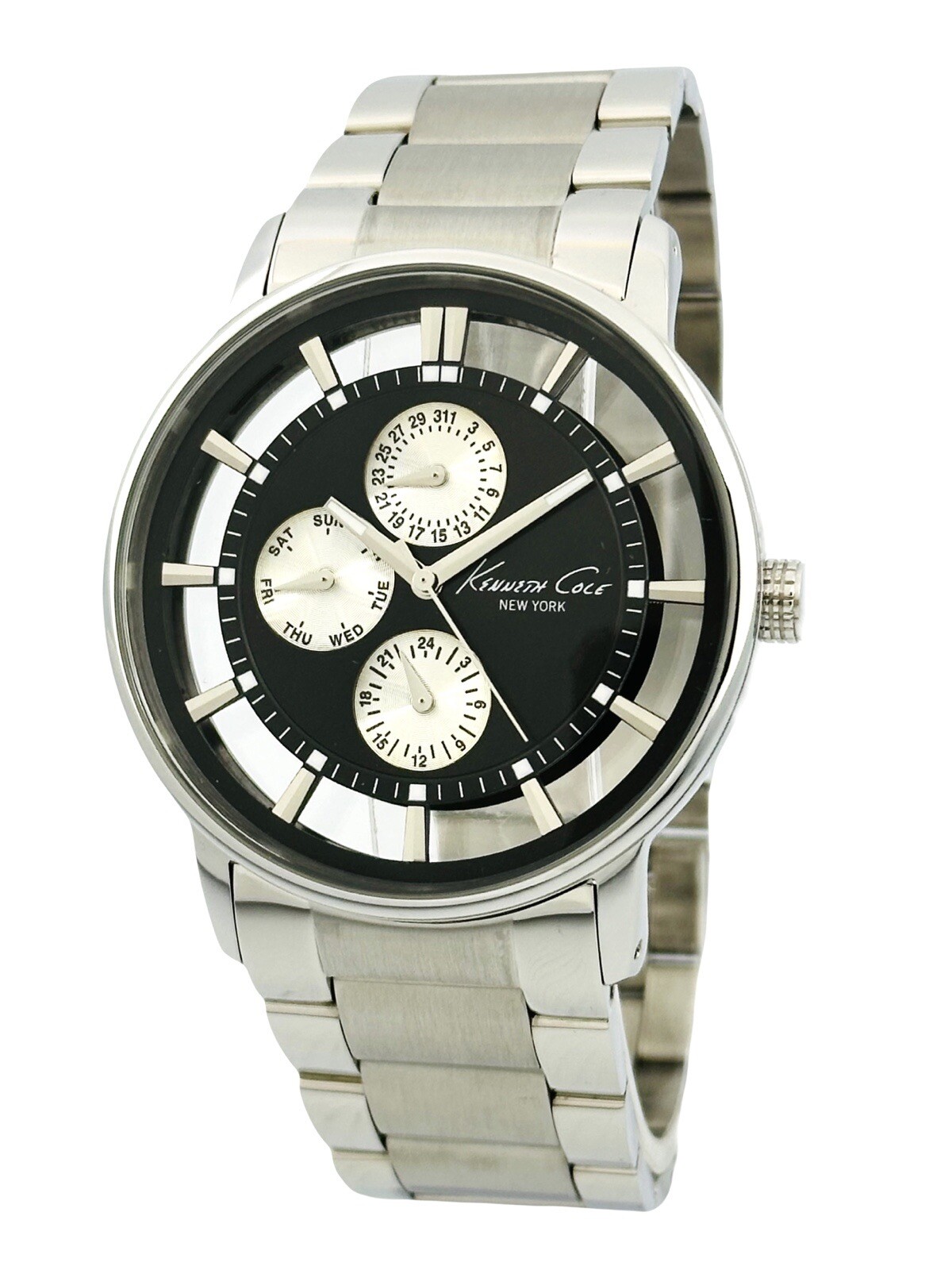 Kenneth Cole KC9115 Men’s See-through transparent Black Dial Bracelet Watch
