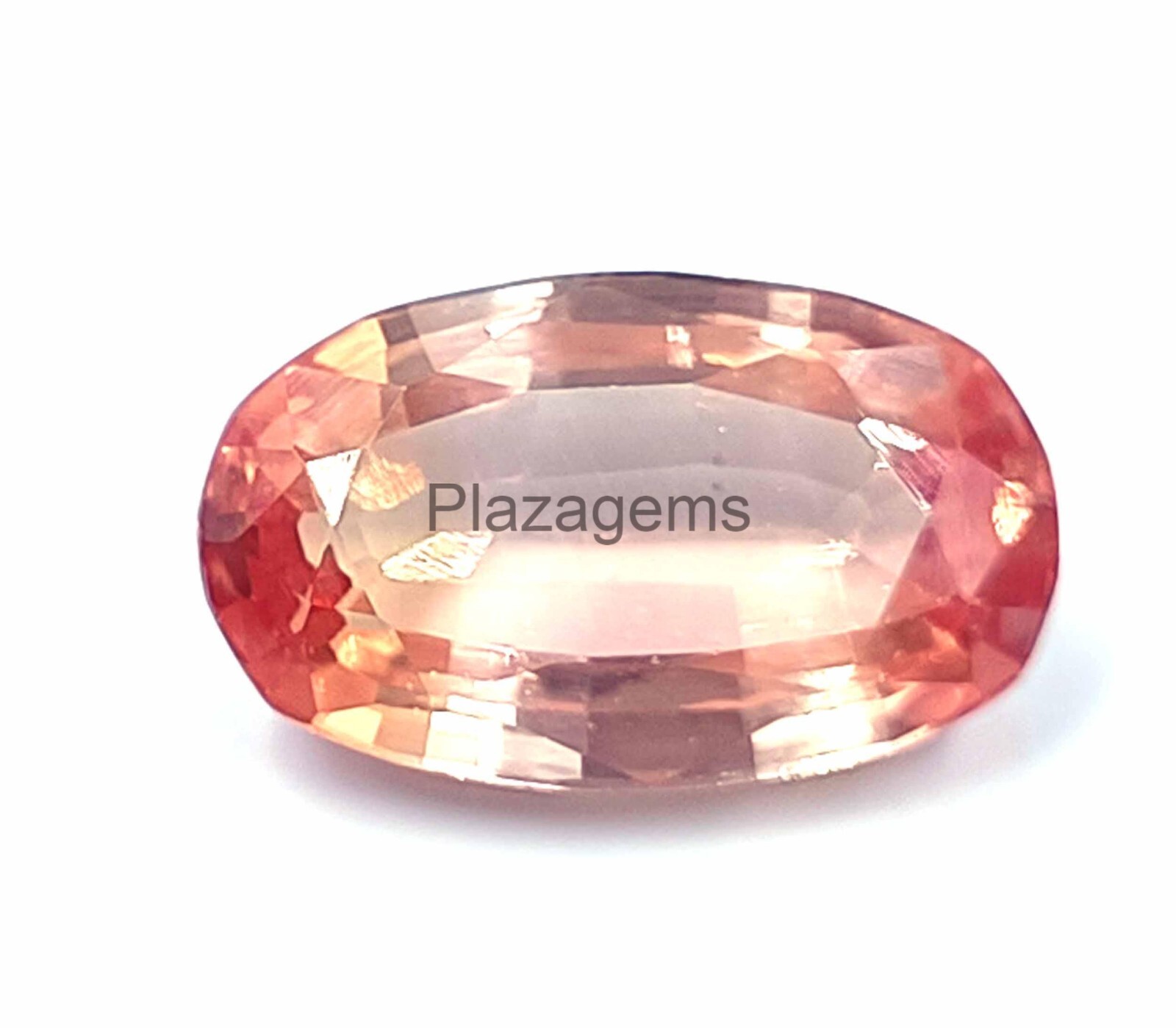Natural Certified 5.65 Ct Sri Lanka Oval Cut Peach Sapphire Loose Gemstone 4JKG
