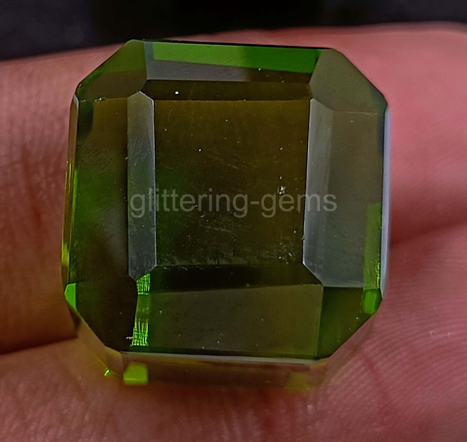 Natural Hiddenite 50.30 Ct Green Extremely Rare Cube IGL Stunning Gemston 5AIT