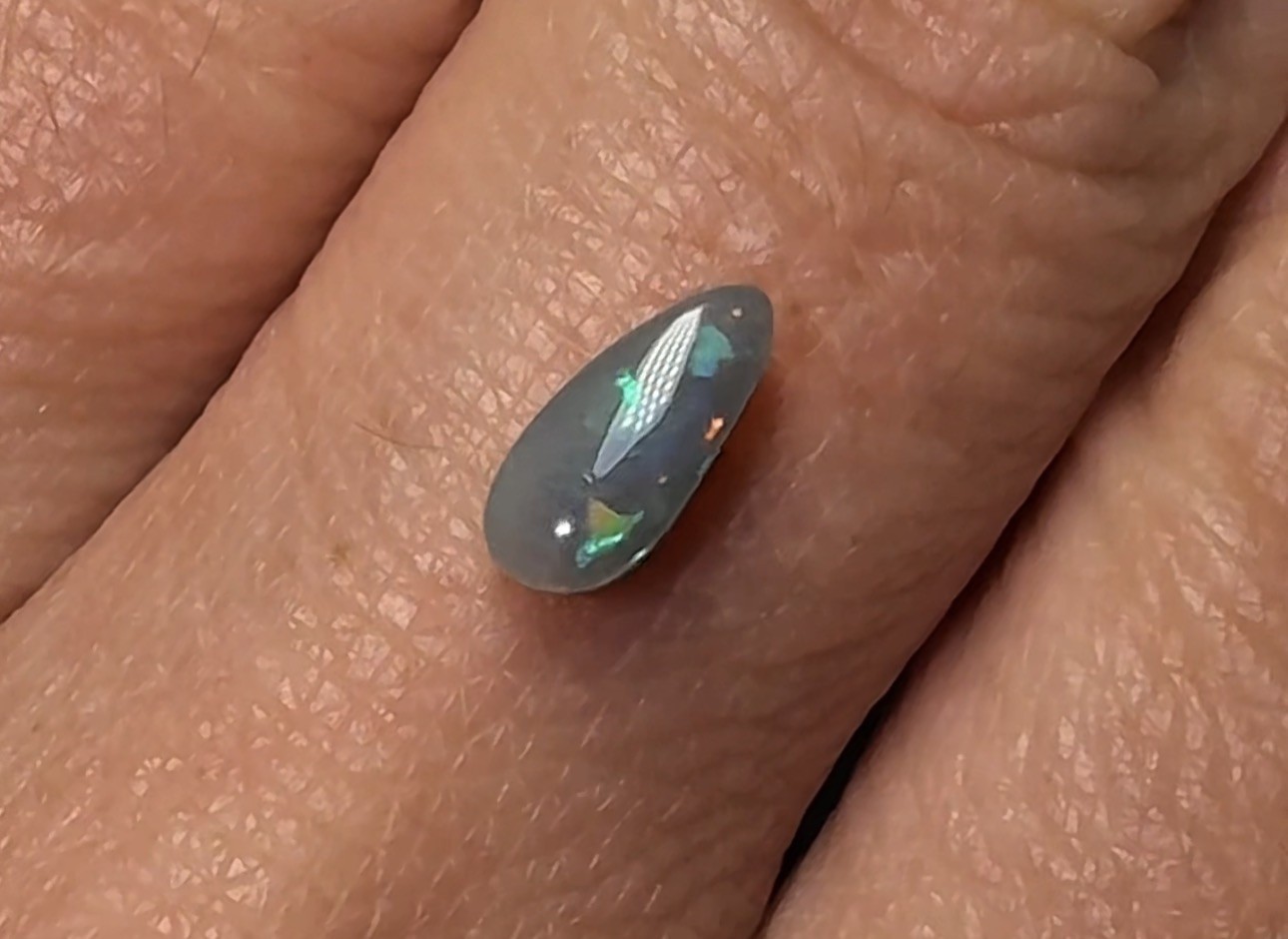 Natural Solid Australian Dark Opal 0.55ct, Lightning Ridge, jewelry making stone