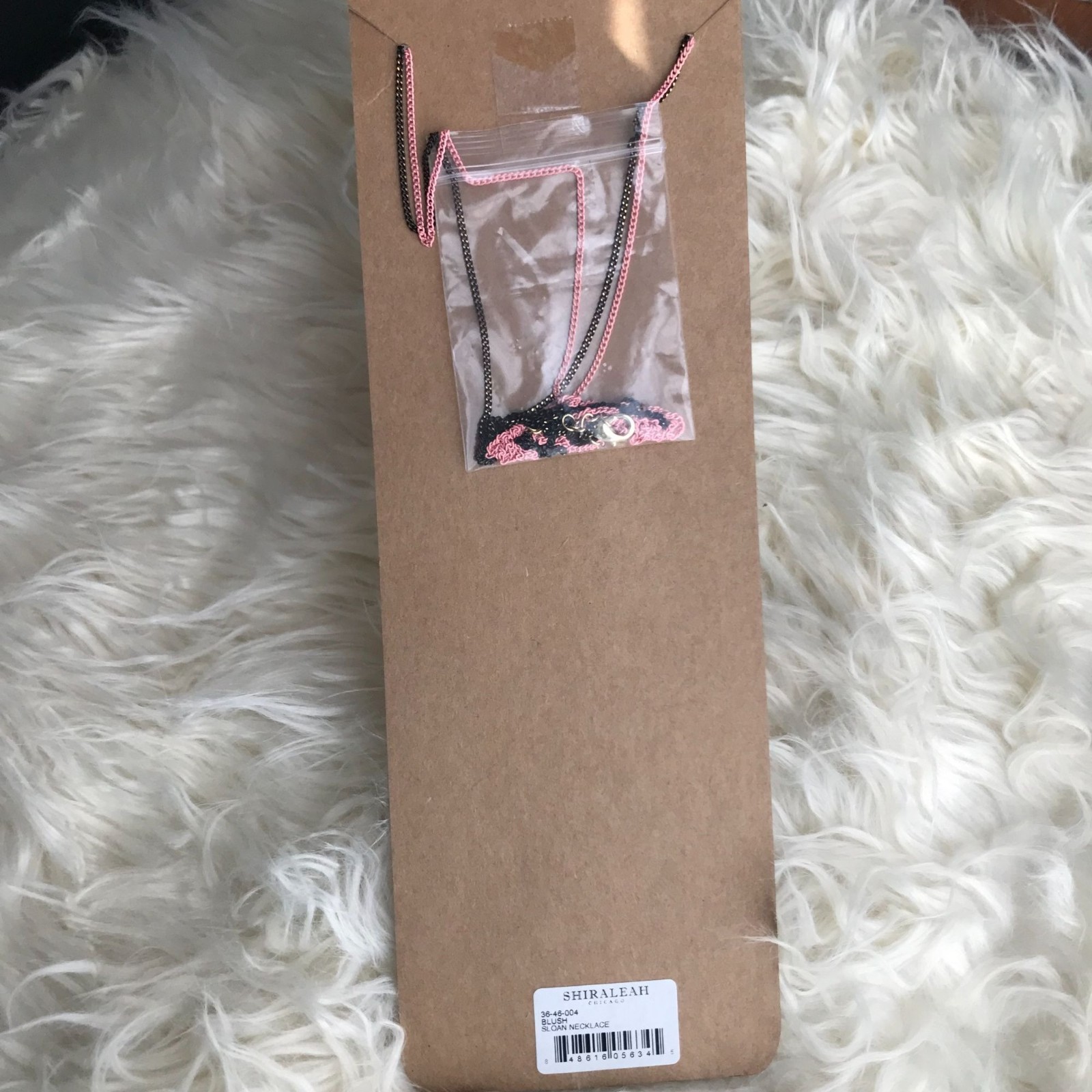 NWT Anthropologie Boho Festival Jewelry Pink Long Beaded Chain Tassel Necklace