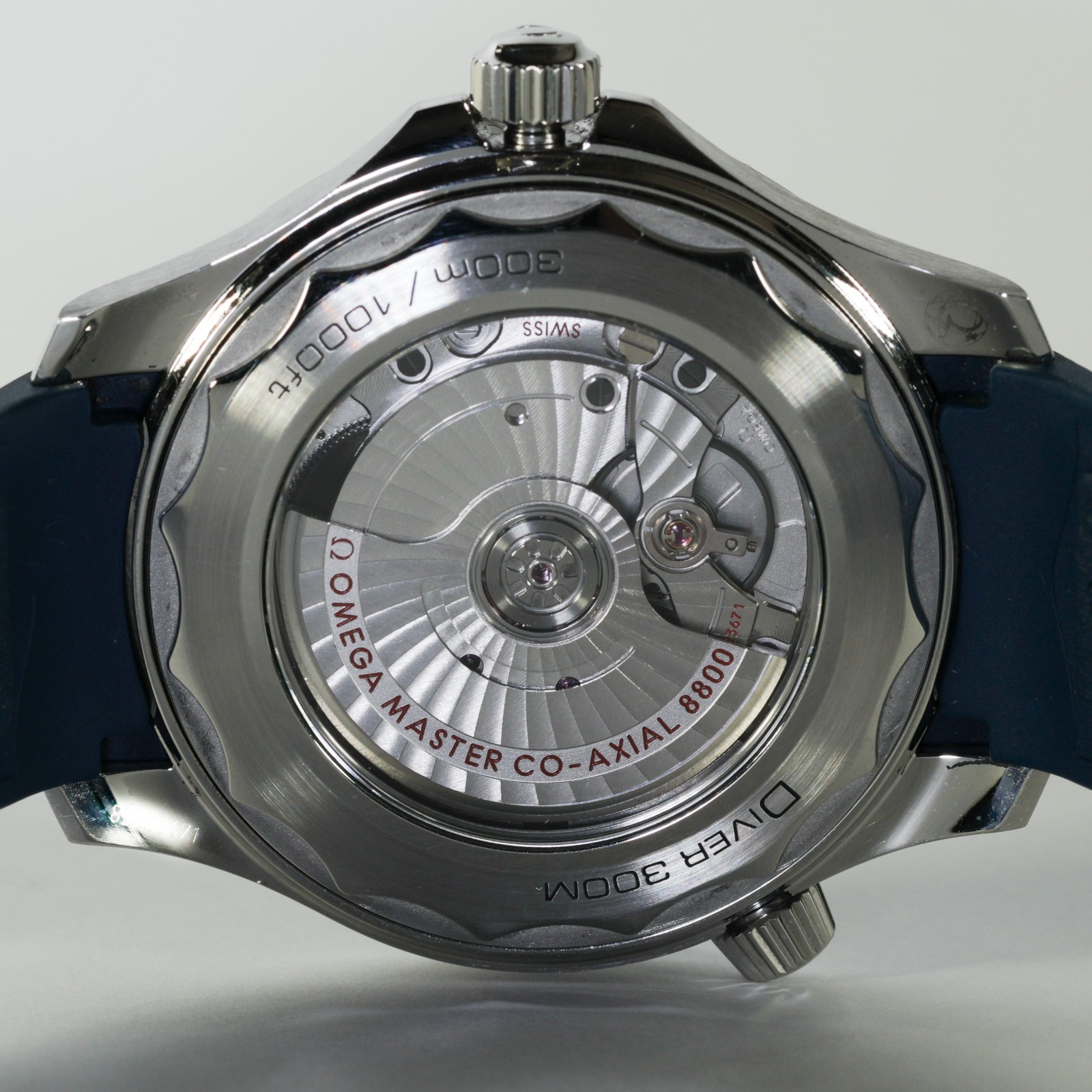 OMEGA Seamaster Diver 300M Gray Wave Blue Rubber Full Set 210.32.42.20.06.001