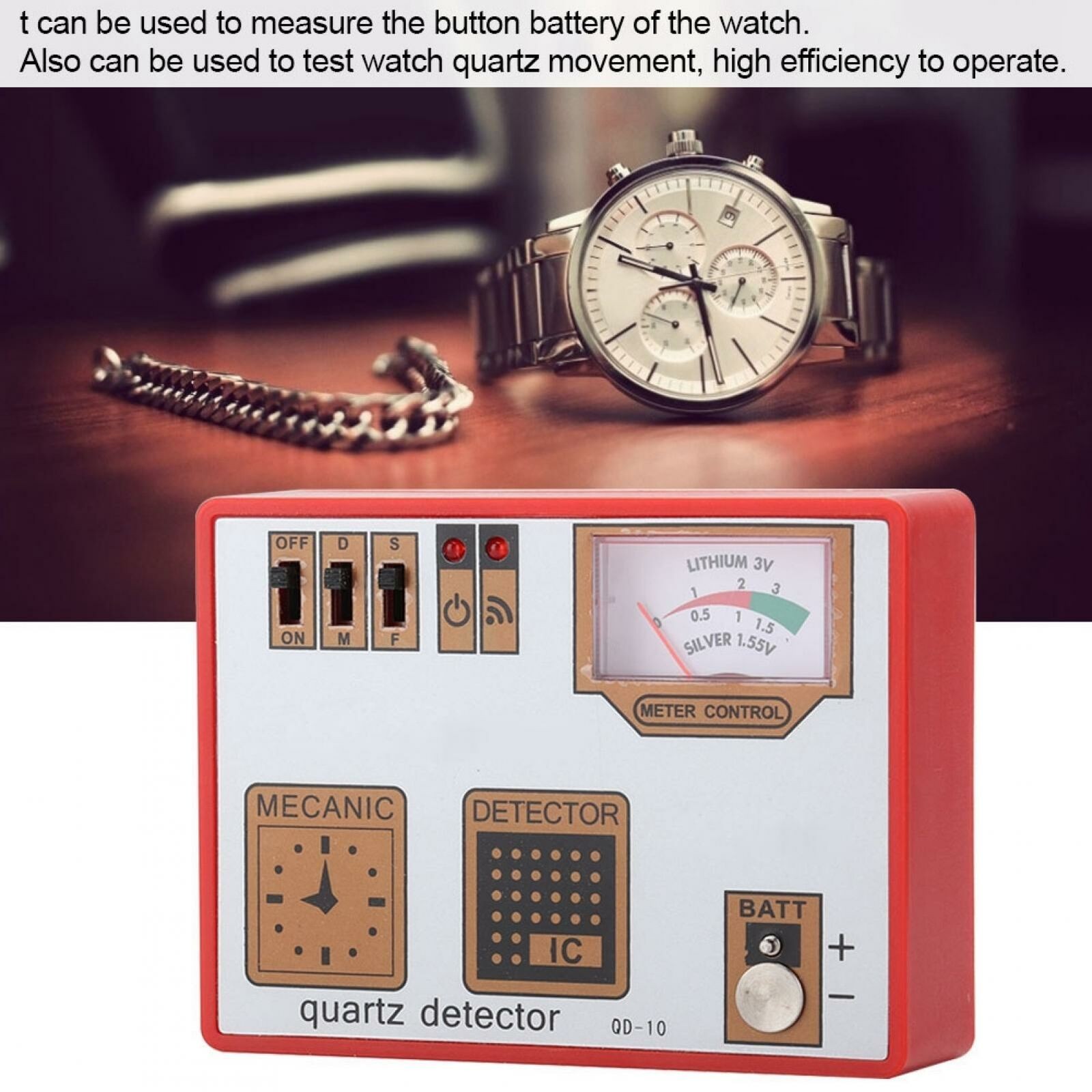 Lightweight Universal Watch Demagnetizor Watchmaker Tester Detector Degausser