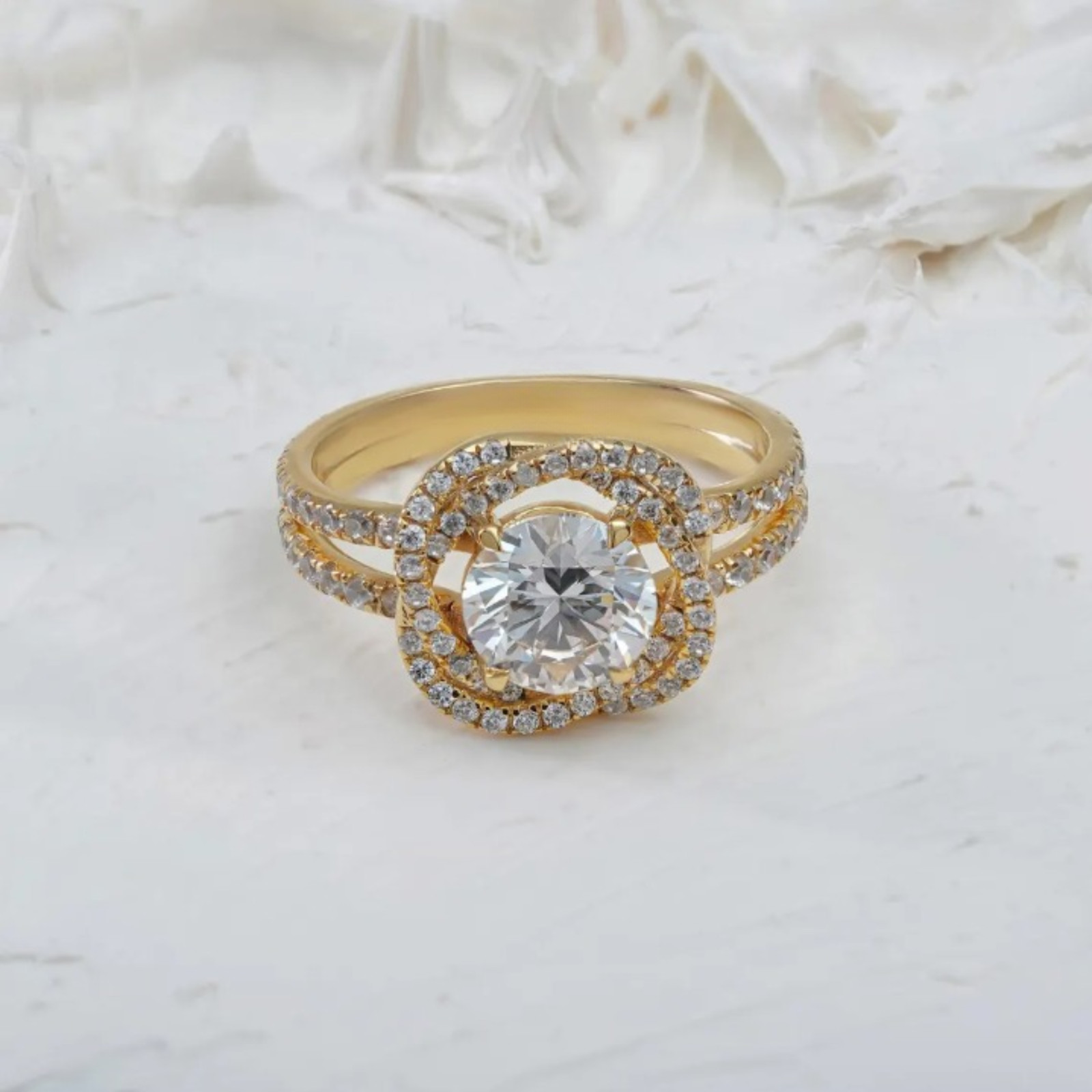 Solid 14k Yellow Gold 1.50 CT Lab Grown Diamond Ring | Round Cut Certified Gift