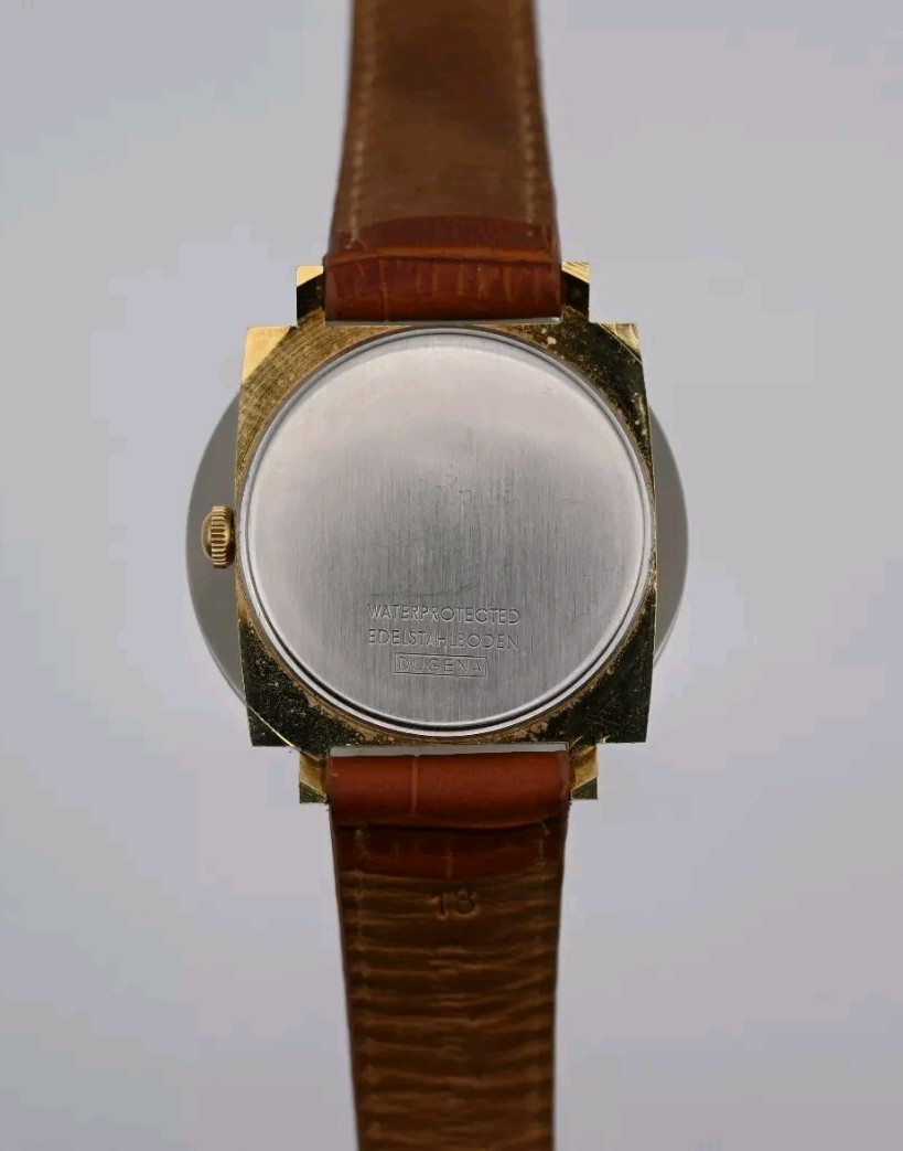 Vintage Dugena Festa Watch Gold Mechanical Vintage Classic Wristwatch Gift Box