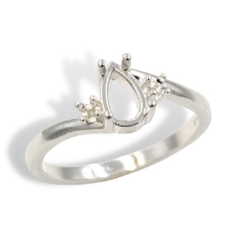 Pear Side Accent Pre-notched Ring Mounting