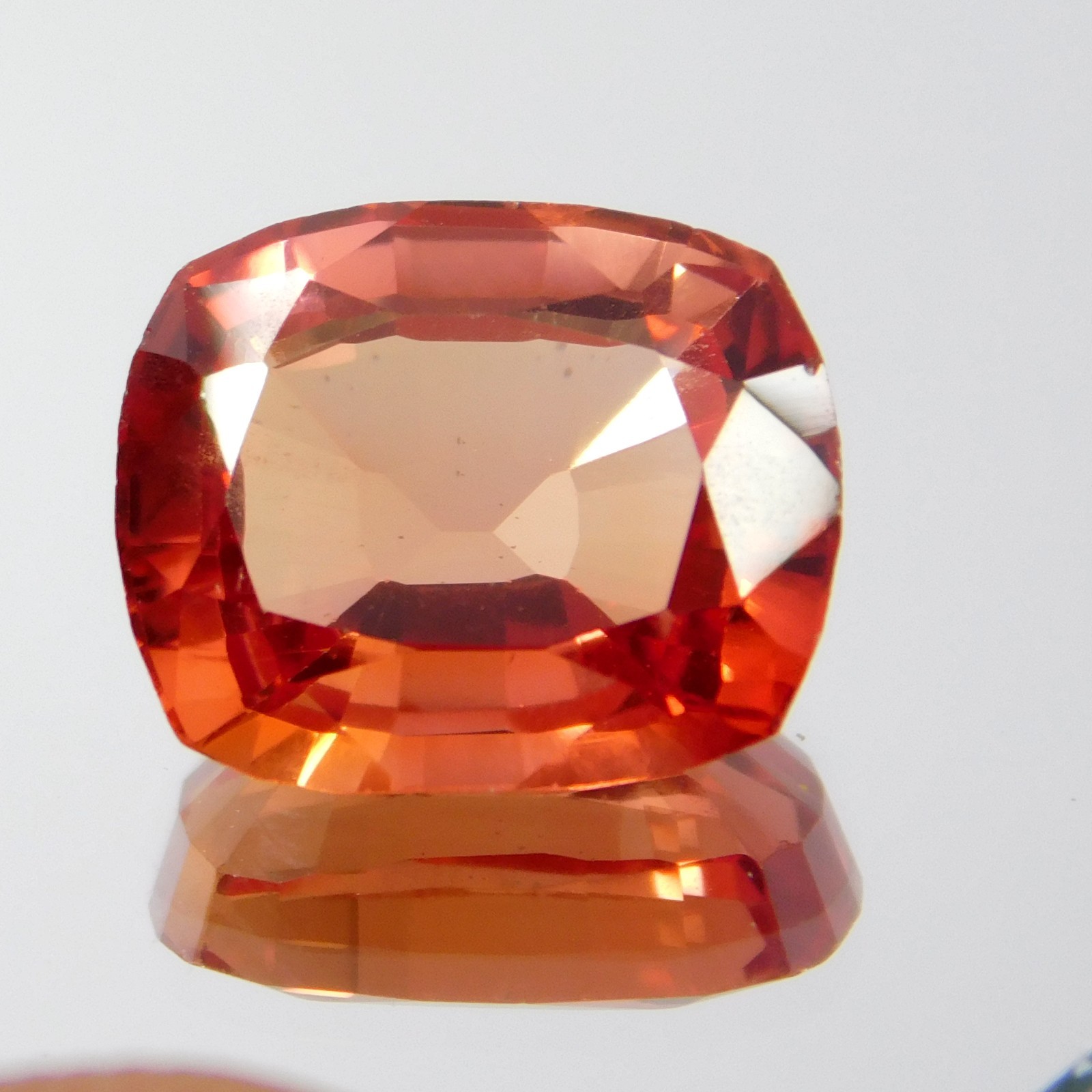 Certified 7.15 Ct Natural Orange Spessartine Garnet Cushion Cut Loose Gemstone