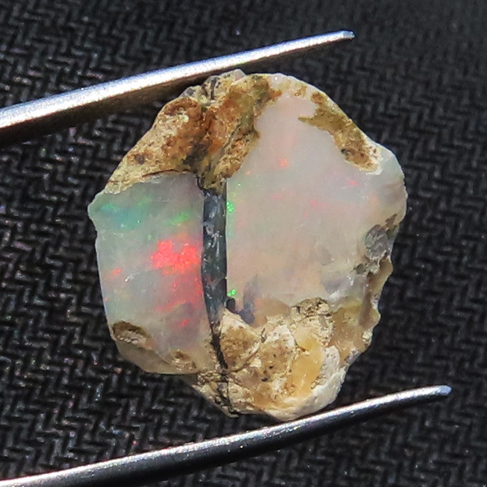 9.05 CT 15x16x10 mm Genuine Ethiopian Opal Welo Rough Crystal Uncut Rough RT79