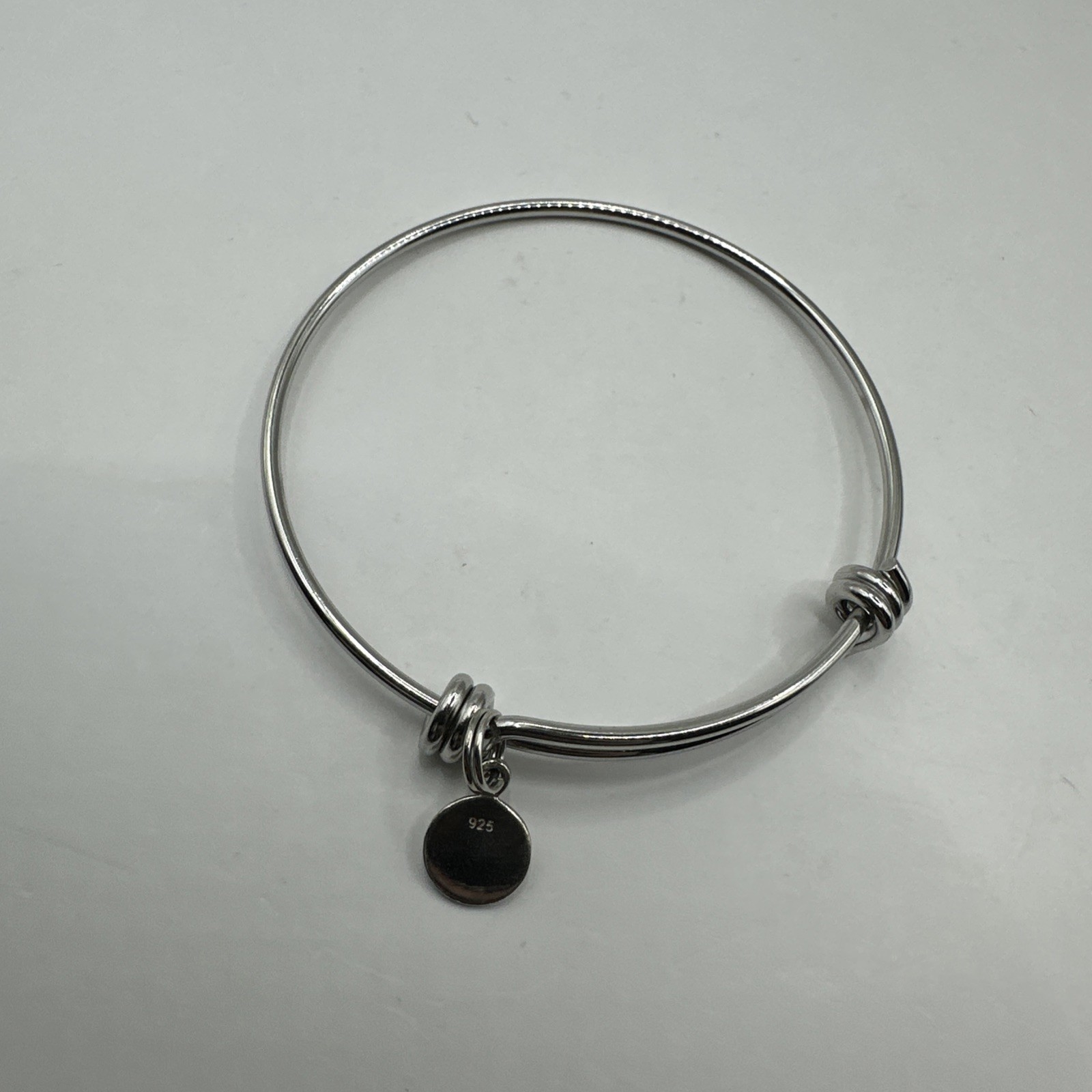 Small / Child’s Sterling Silver Slide Charm Bracelet With Wish Charm Starter 6”