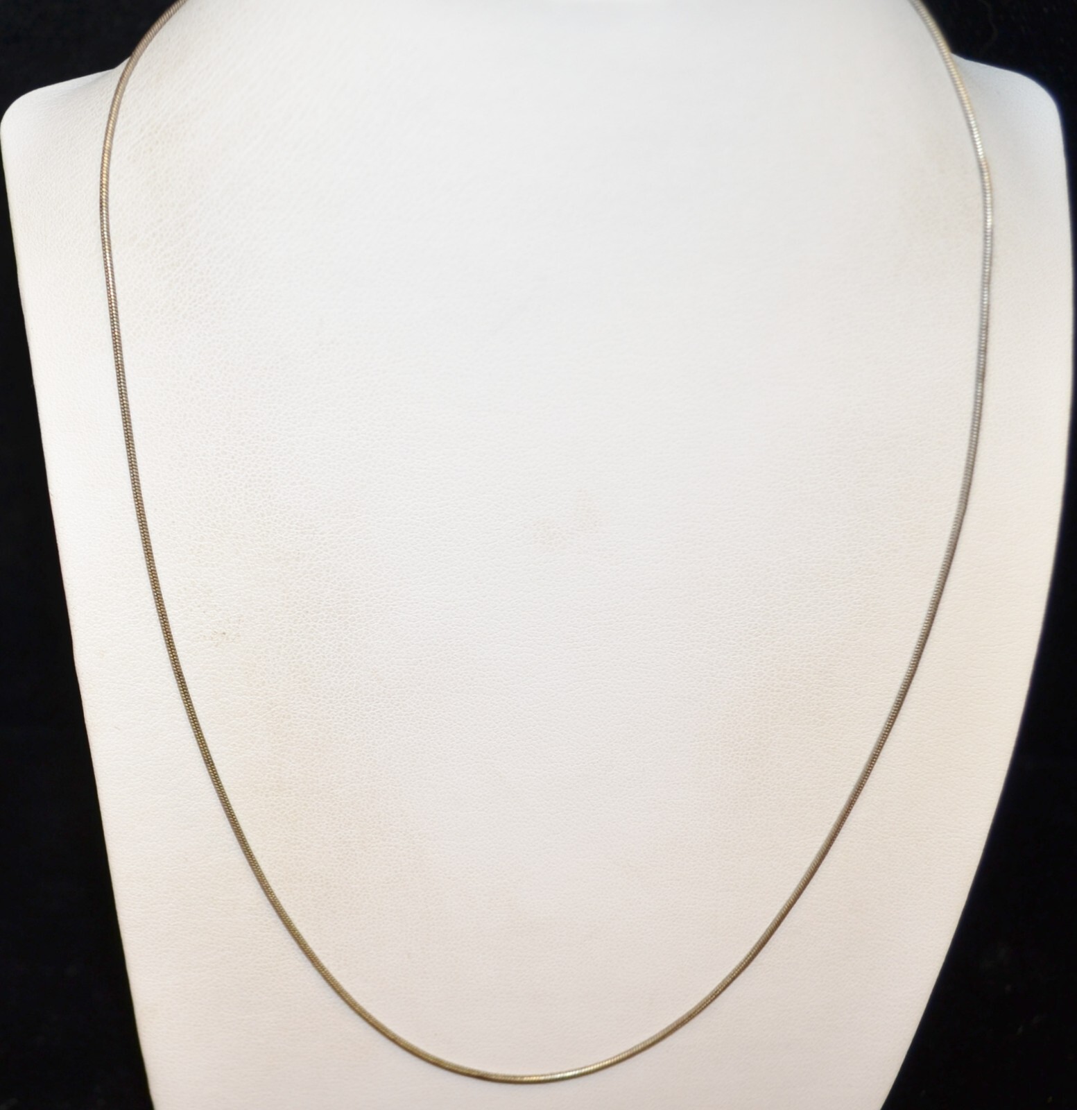 Sterling Silver Thin Omega Chain Necklace 30.0″ #FMC709