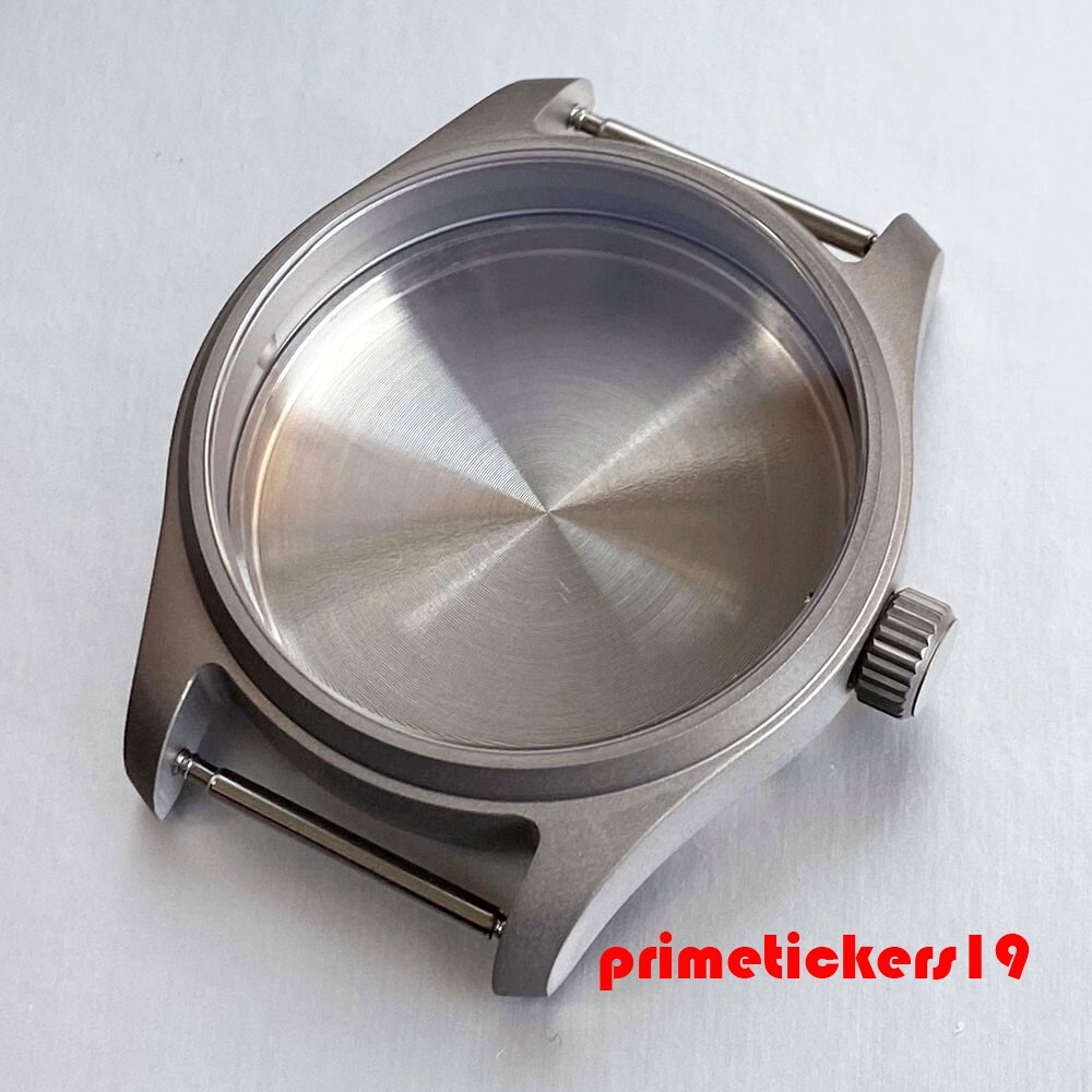 39mm Pilot Titanium Dive Watch Case+Dial Hands Set Mod Parts Fit NH35 NH36 NH38