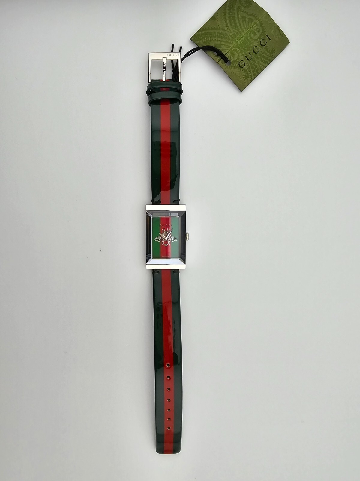 Gucci Women’s G-Frame Green and Red Swiss Quartz Watch – YA147408 ($1100 MSRP)