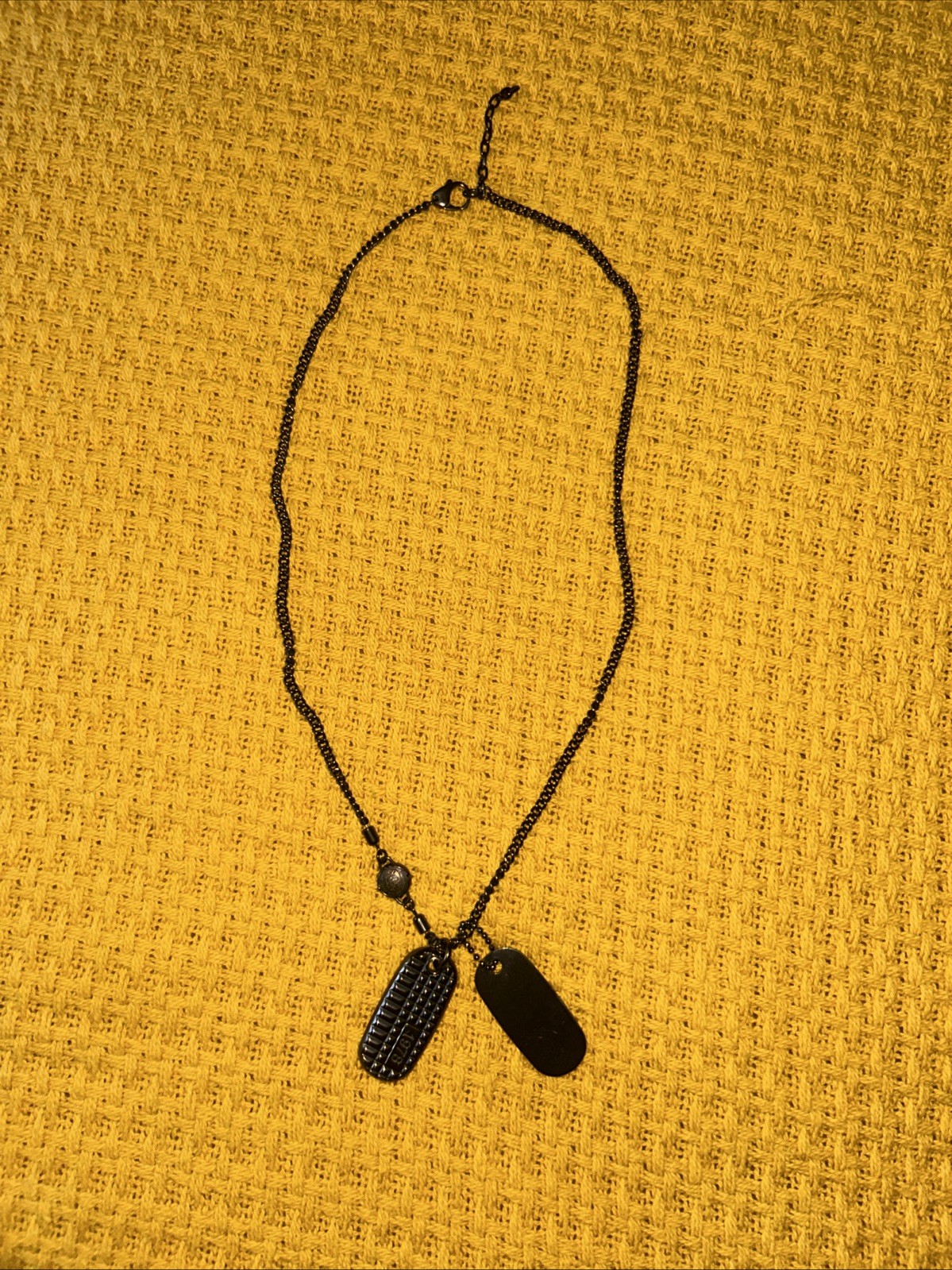 Diesel Brand Steel “1978” Dog Tags Necklace