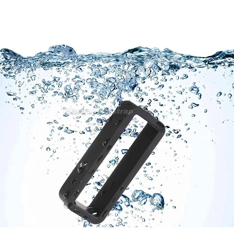 4Pcs Black Watch Band 22mm Silicone Loop Ring Strap Holder Accessories