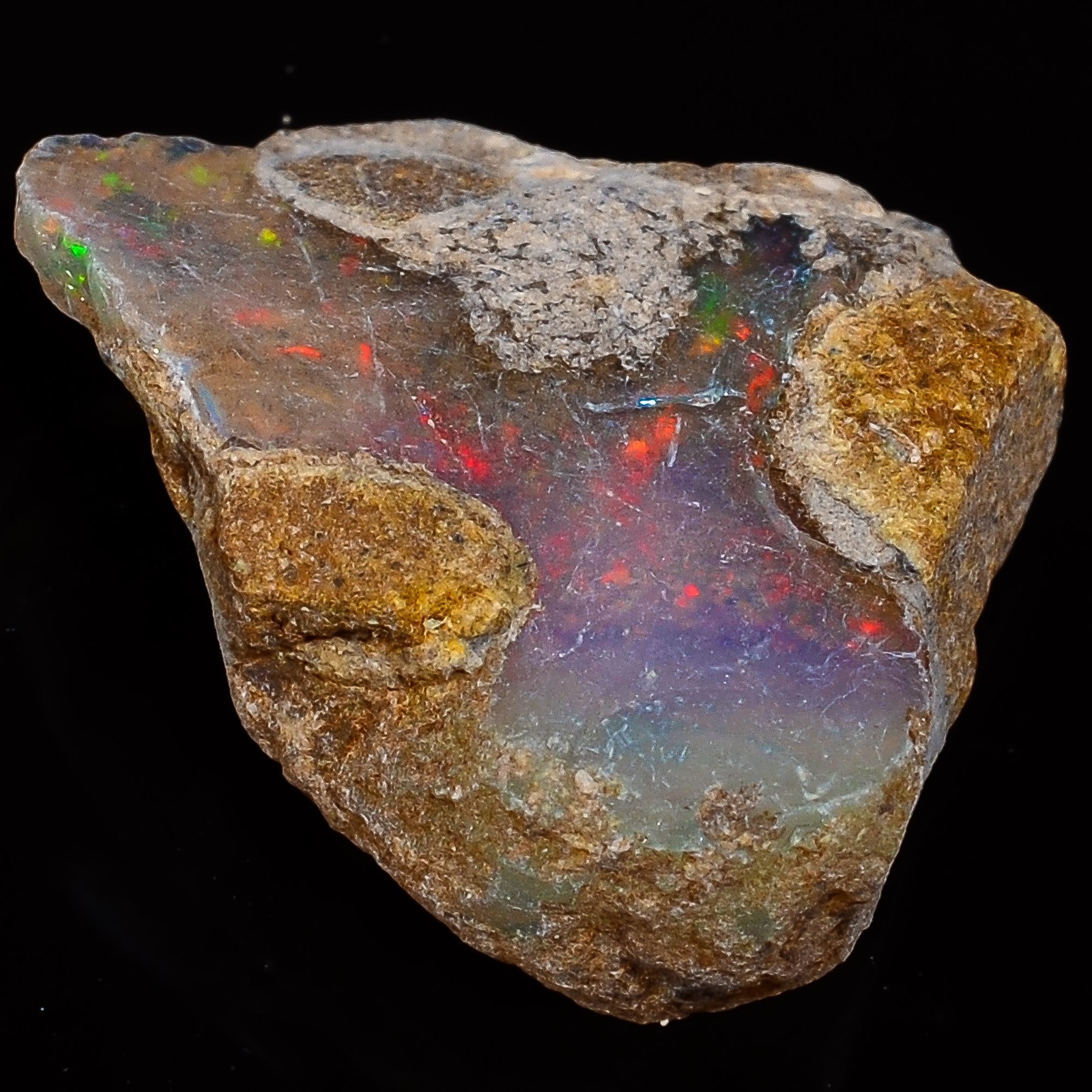 A++++ 13.45CTs Ethiopian Opal Rough, 100% Natural Welo Fire Opal Rough 20X23X7mm