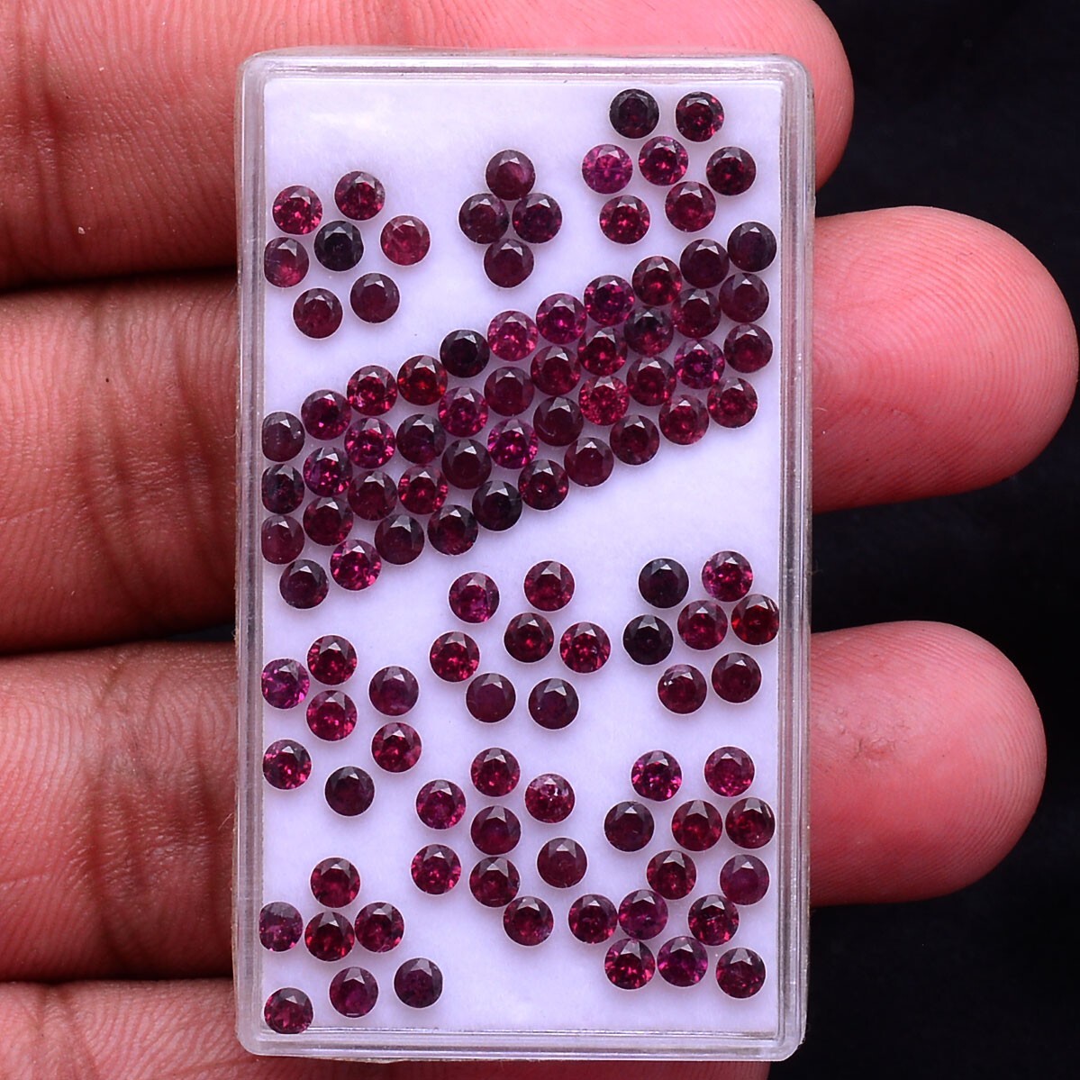 110 Pcs Natural Rhodolite Garnet 2.70mm Round Sparkling Huge Loose Gemstones Lot