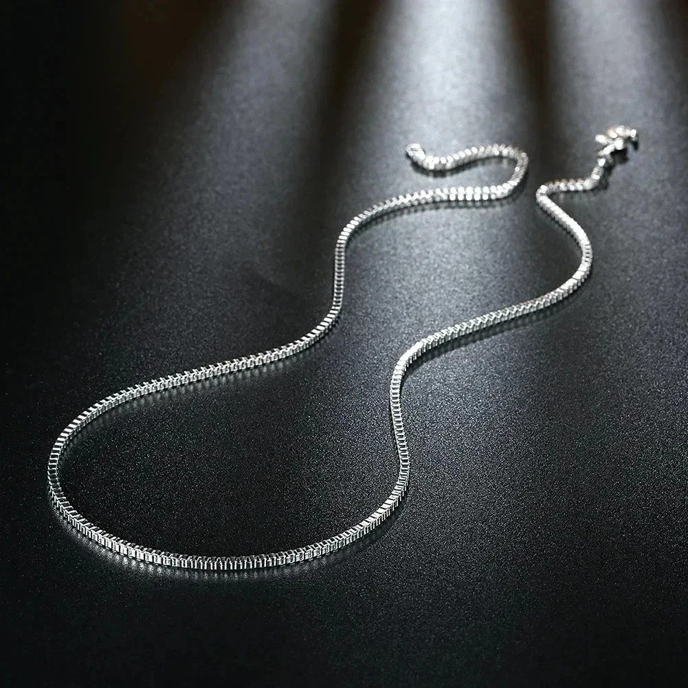 925 Sterling Silver Necklace 16/18/20/22/24 inches fine 1.5MM Box chain free USA