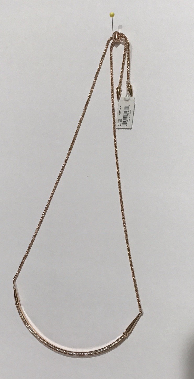 Kendra Scott Scottie Rose Goldtone Adjustable Necklace NWT & Box