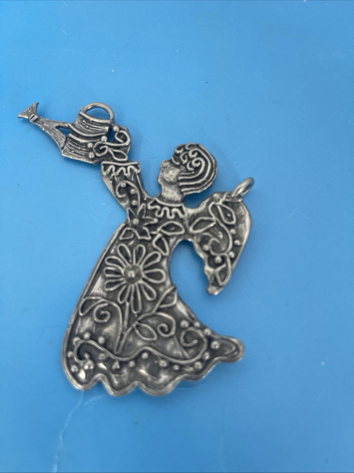 NEW Pewter Angel Christmas Ornament from the Designer Marcie, With Tree Unmarked