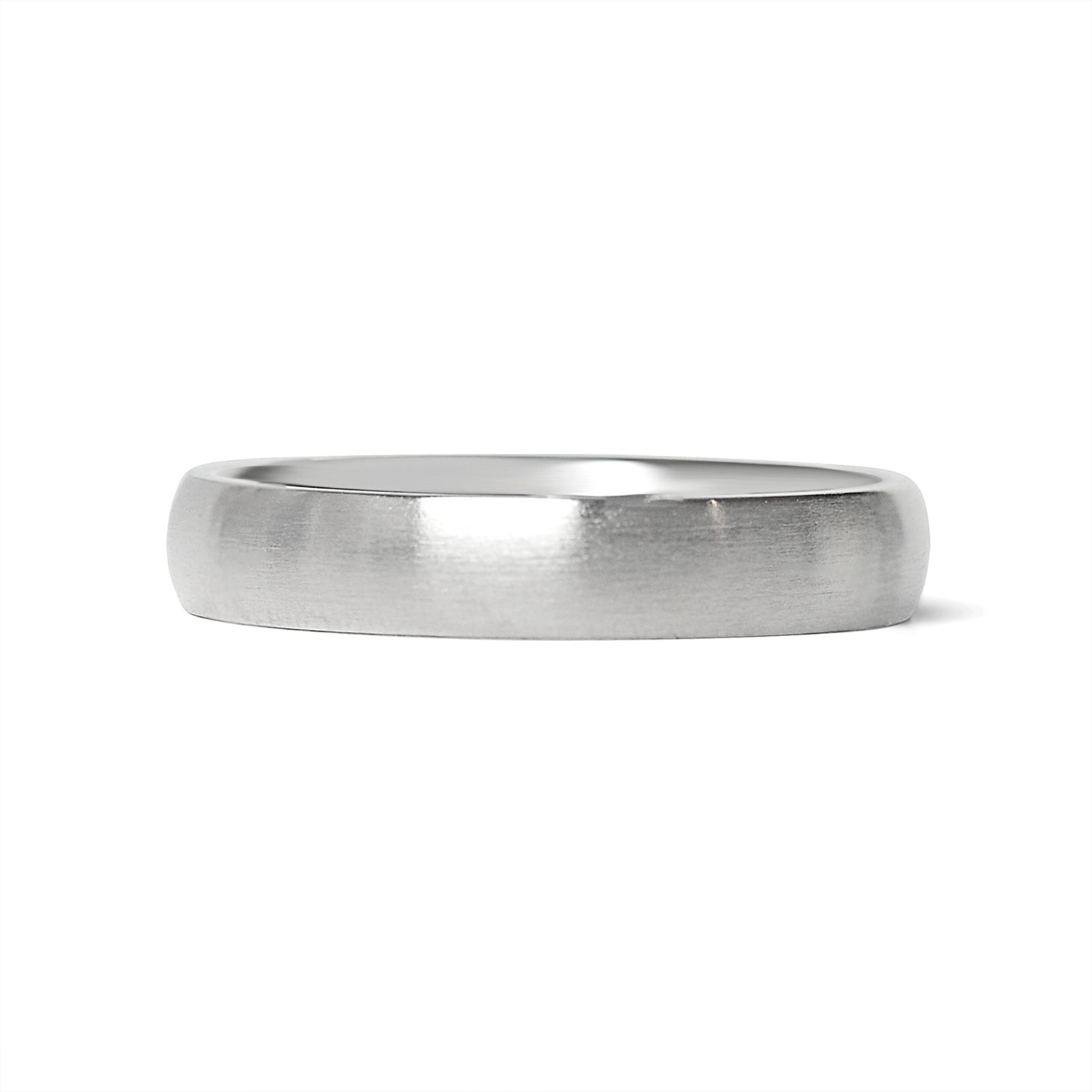 Wedding Ring Silver Polished Plain Comfort Fit