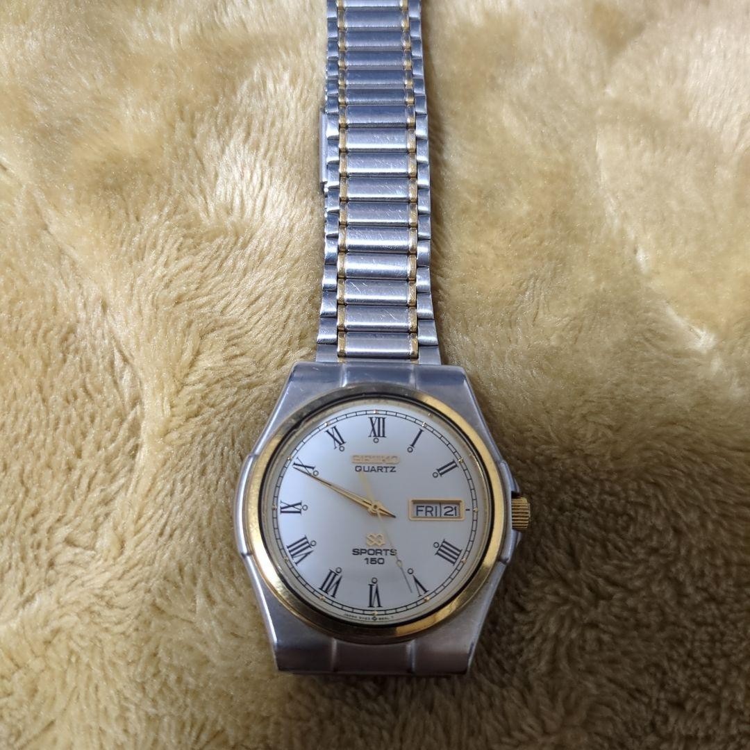 SEIKO SPORT150 5H23-8B60 Quartz White Dial