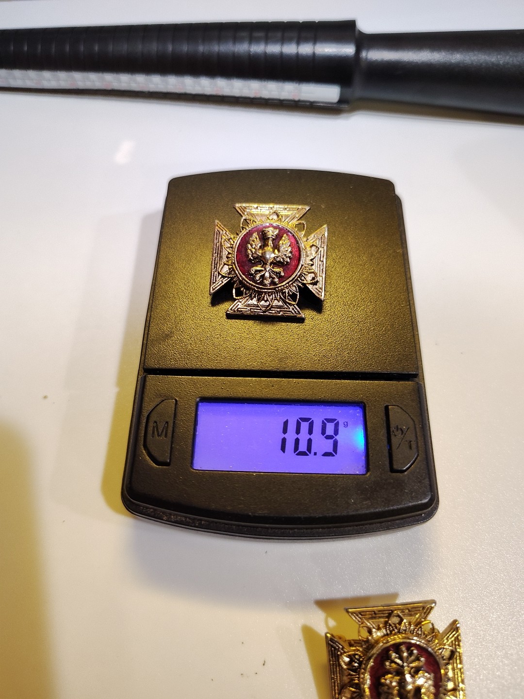 Rare VINTAGE Pins Maltese Cross Enamel CROWN Eagle CREST 2 Pins Polish Army