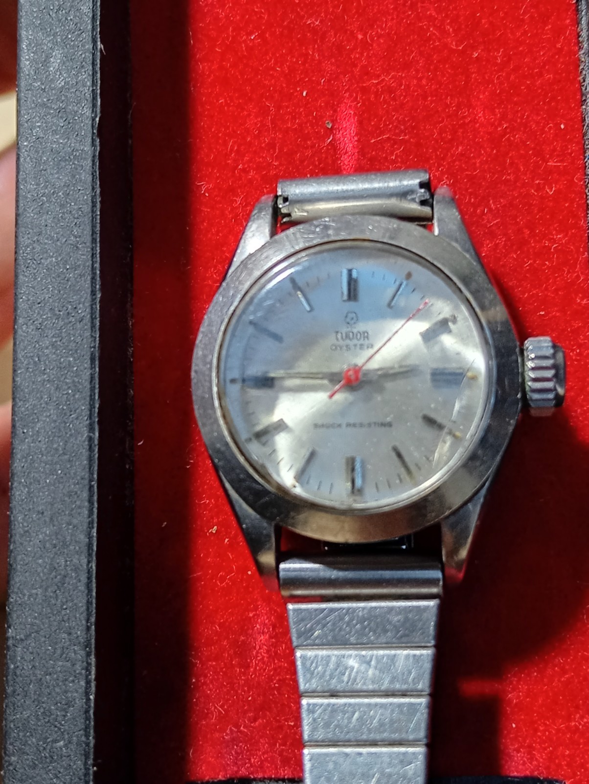 Tudor Princess Watch Red Seconds Arm 1958