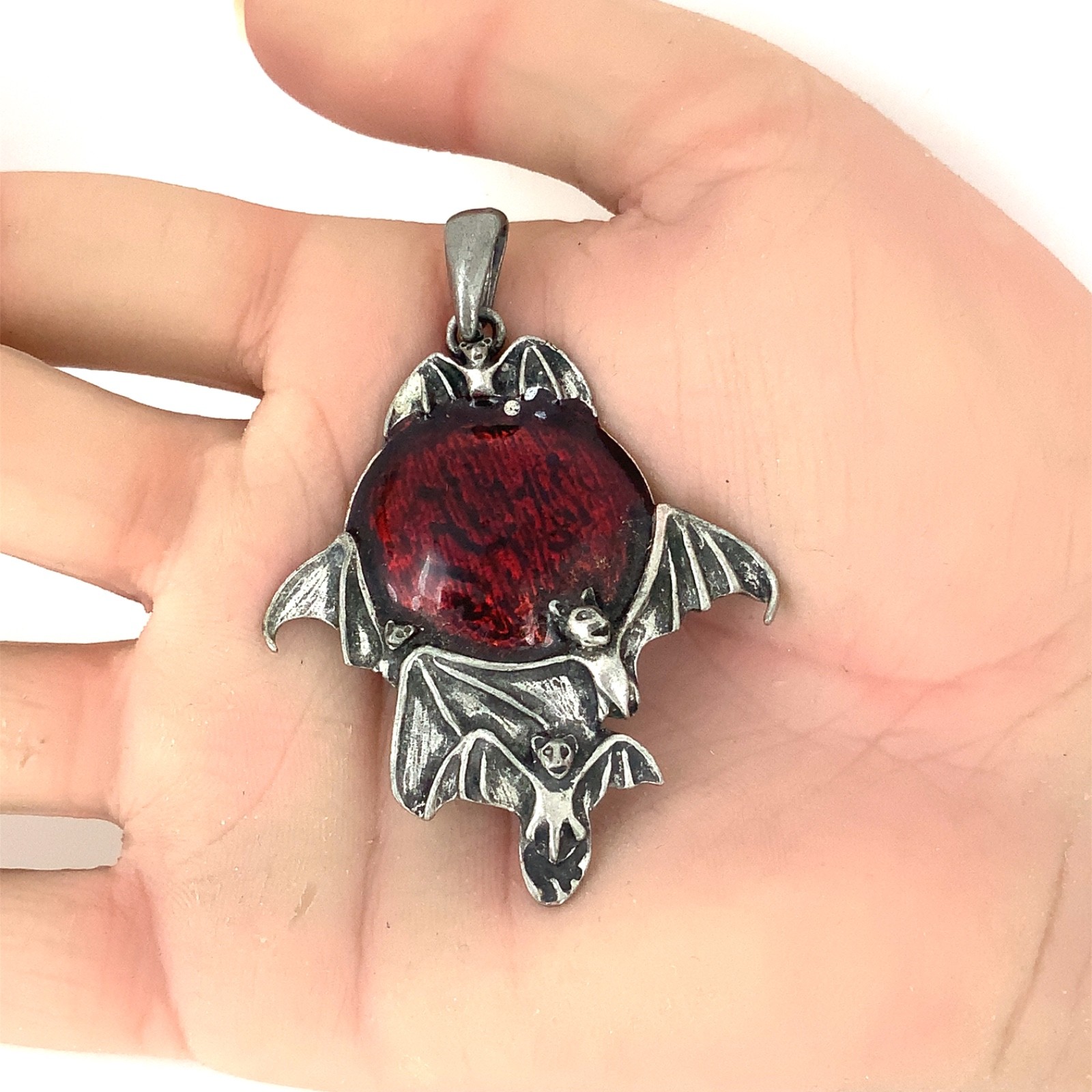 Alchemy of England Enamel, Pewter Gothic Blood Moon Pendant