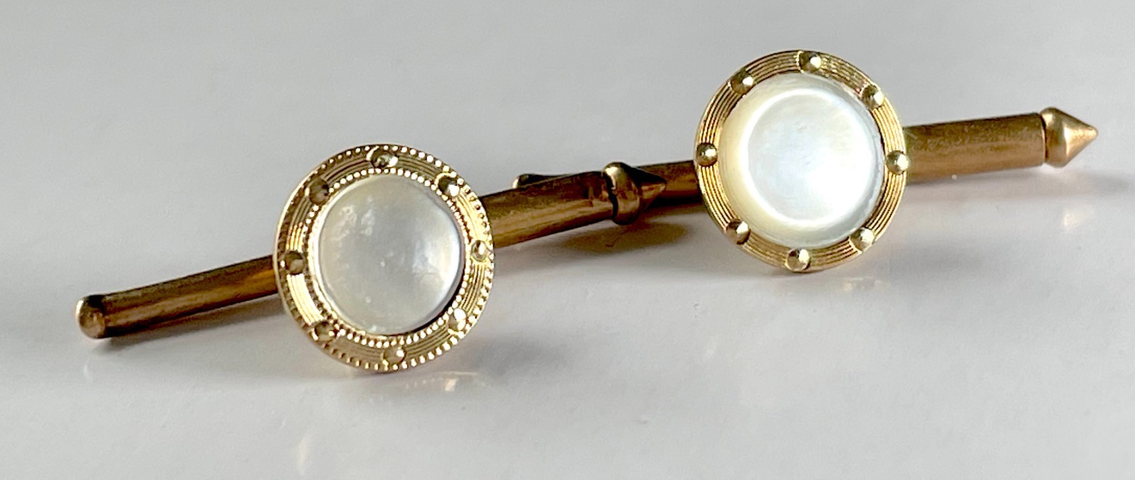 Pair of Antique 14K Gold Mother of Pearl Shirt Studs – Larter & Sons