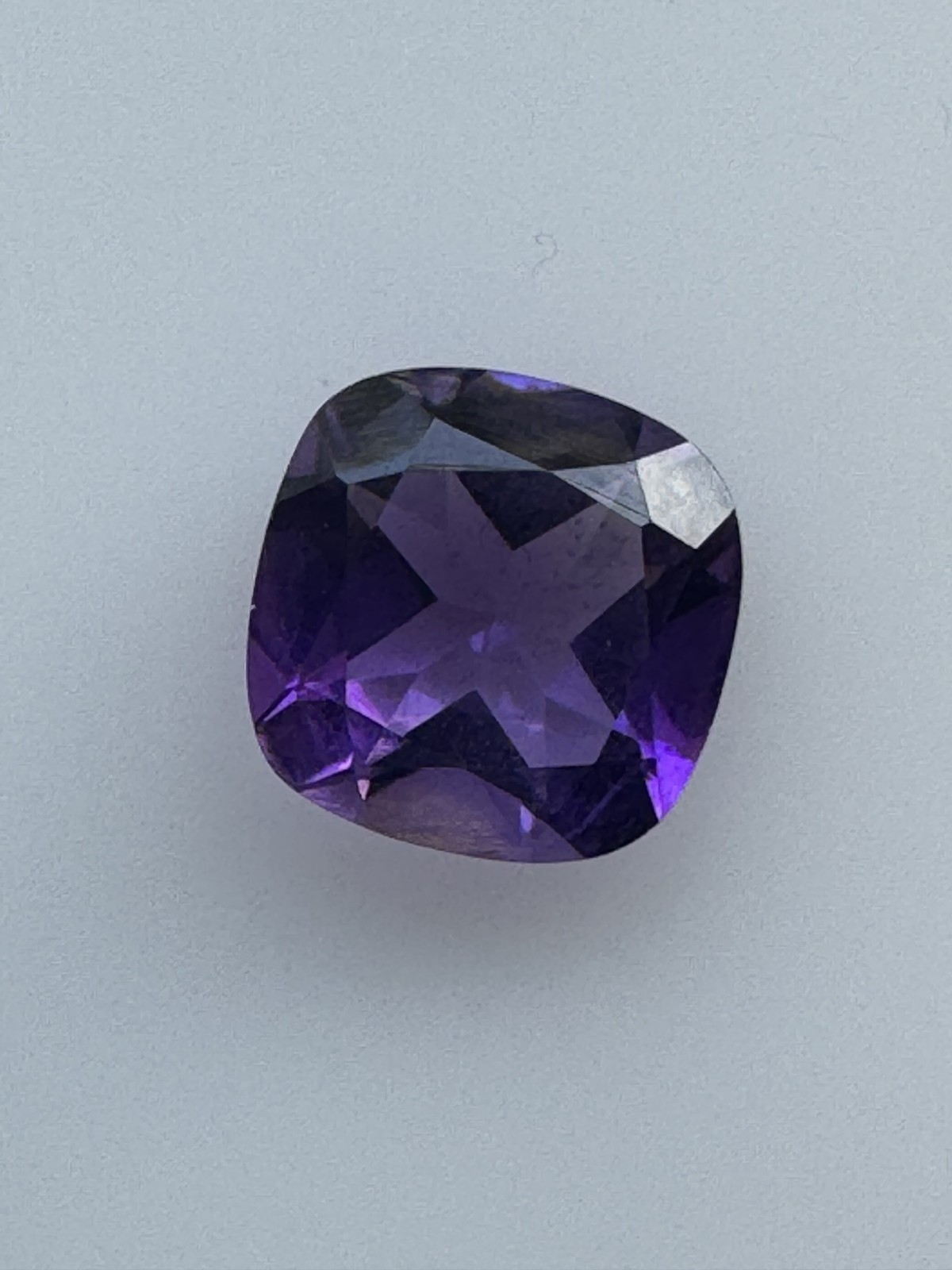Rich Purple URUGUAYAN AMETHYST. Antique Cushion, Eye Clean. 9 mm, 6.26 Carats.