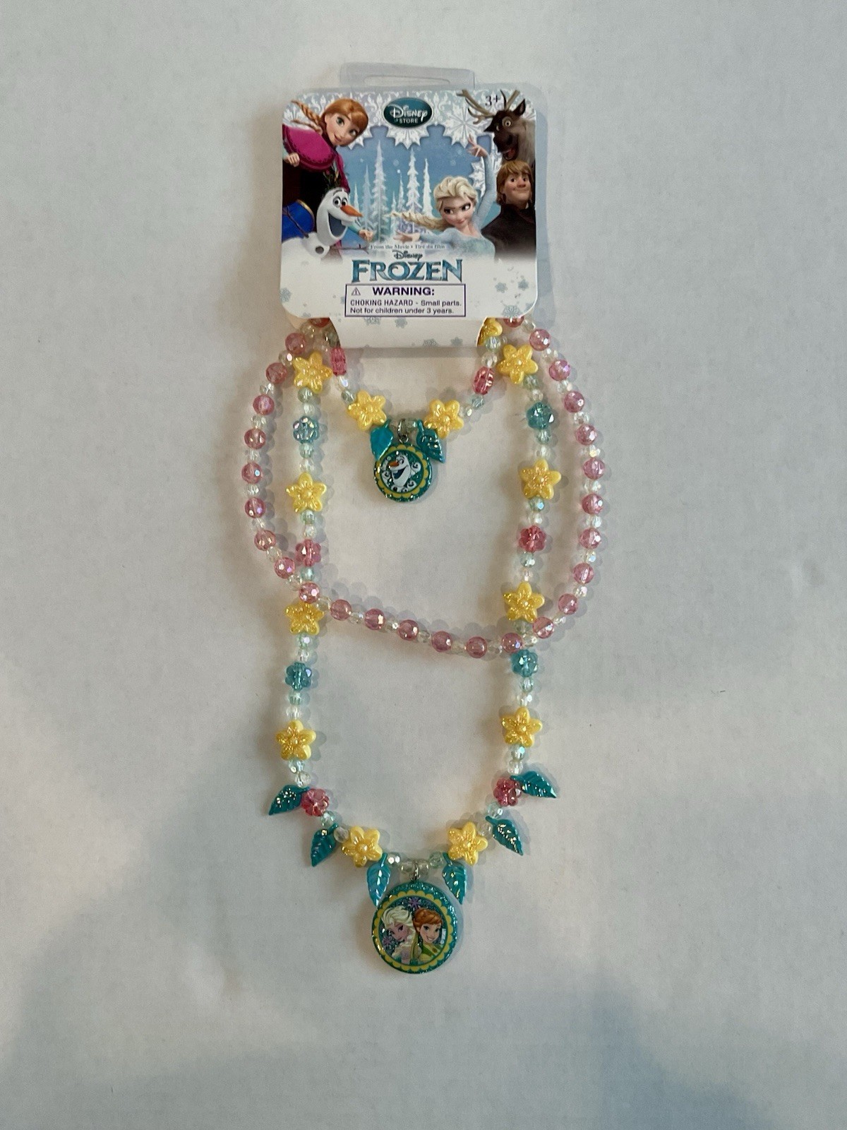 Disney Frozen Beaded Necklace & Bracelet Jewelry Set Book & Hair Pins Set ~ NEW!