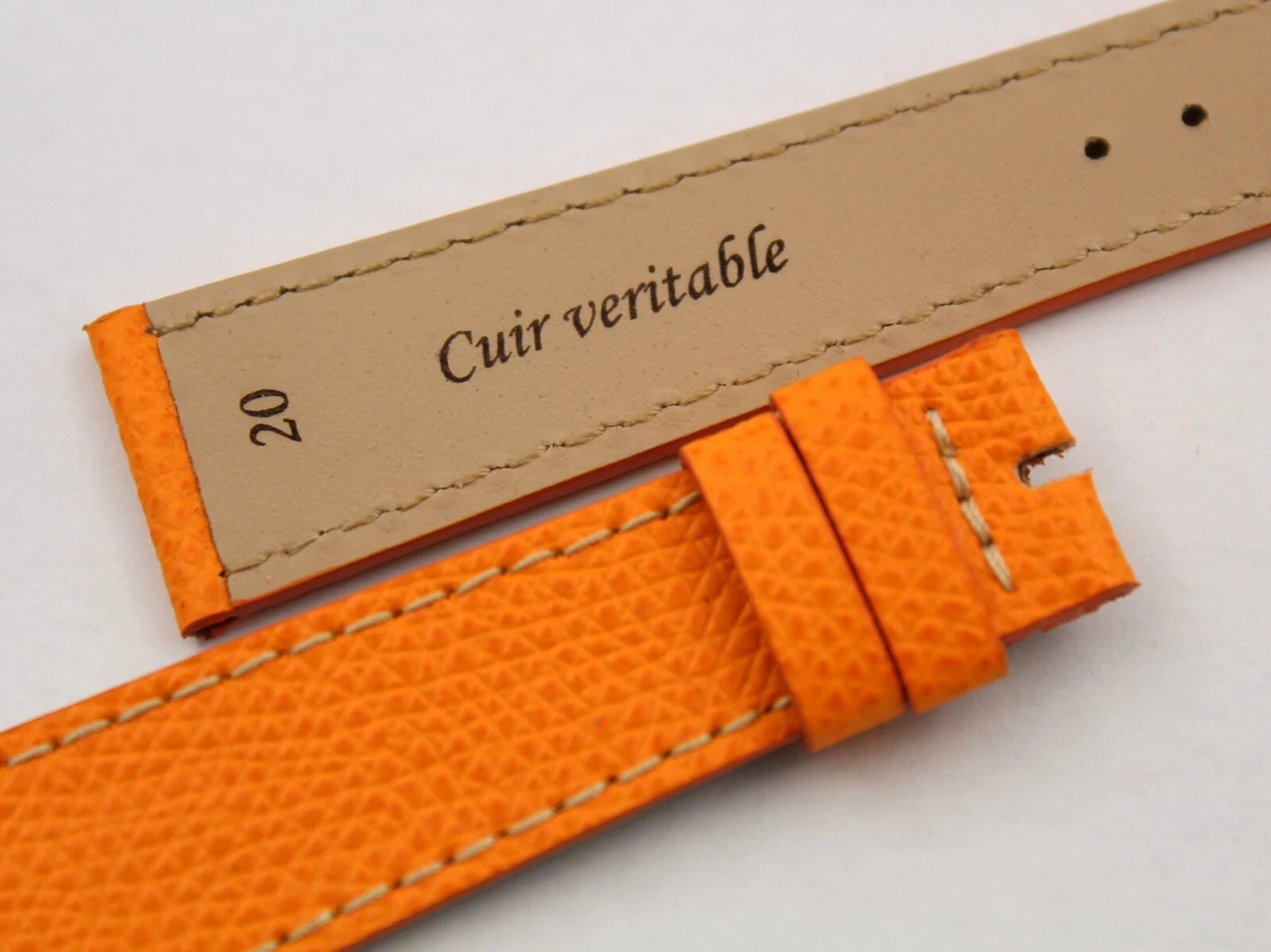Orange Hammered Genuine Leather Strap Band Various Sizes Accessories Watch New